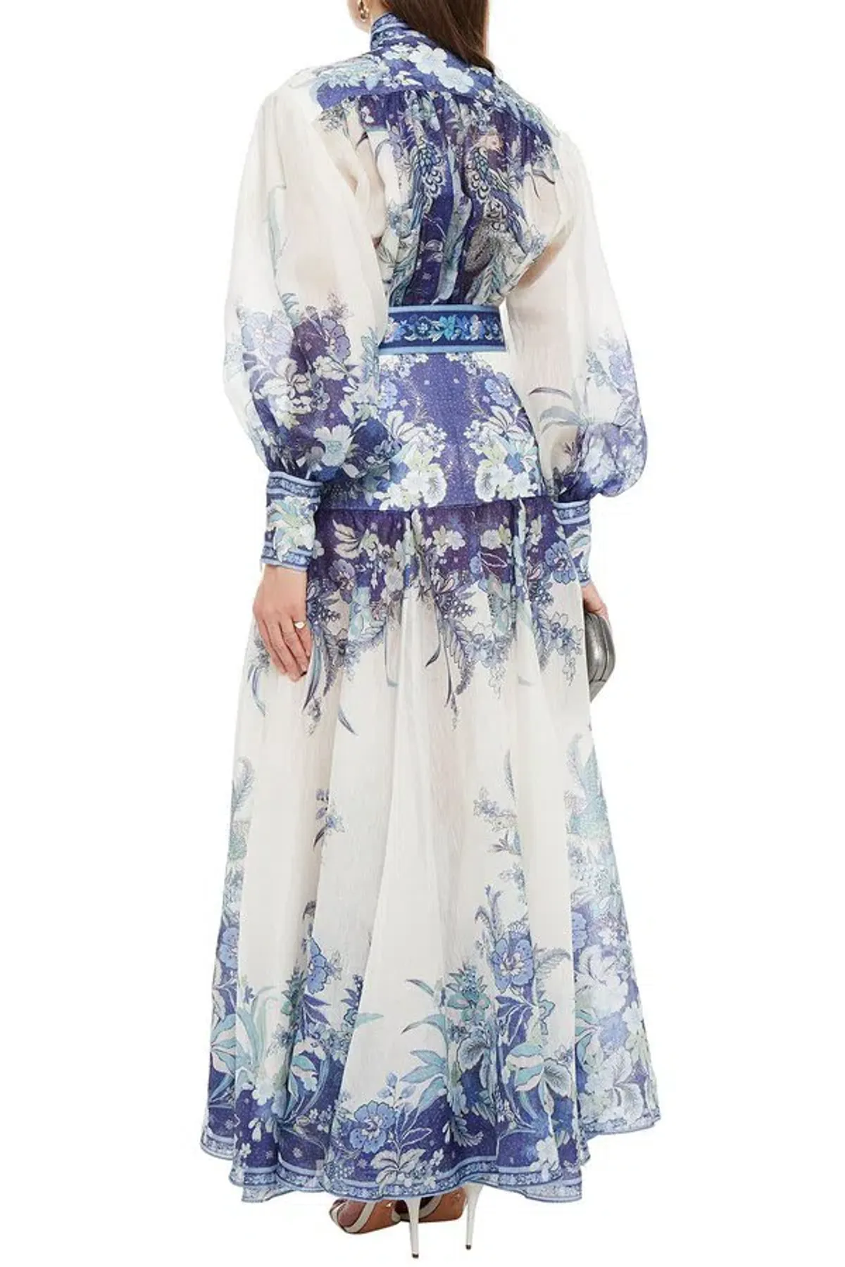 Zimmermann Glassy Billow Dress Navy Phoenix Size 0 / AU 8 - Image 2