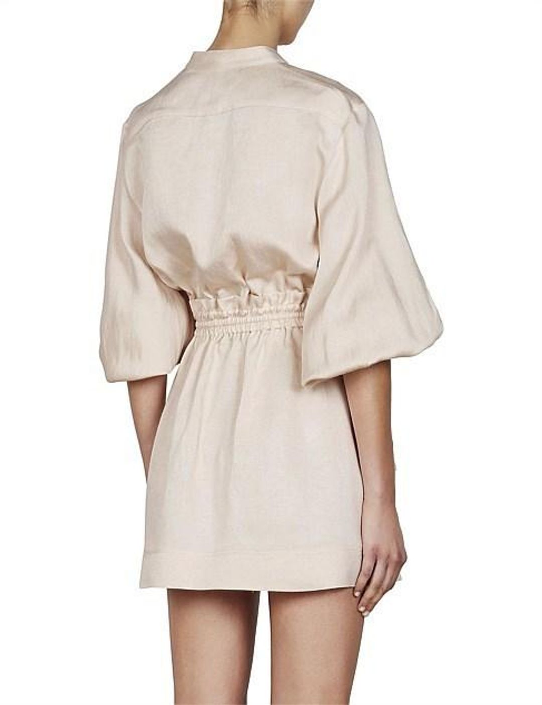 Shona Joy Ellington Balloon Sleeve Mini Dress Ecru Size 8 for rent on The Volte - main image