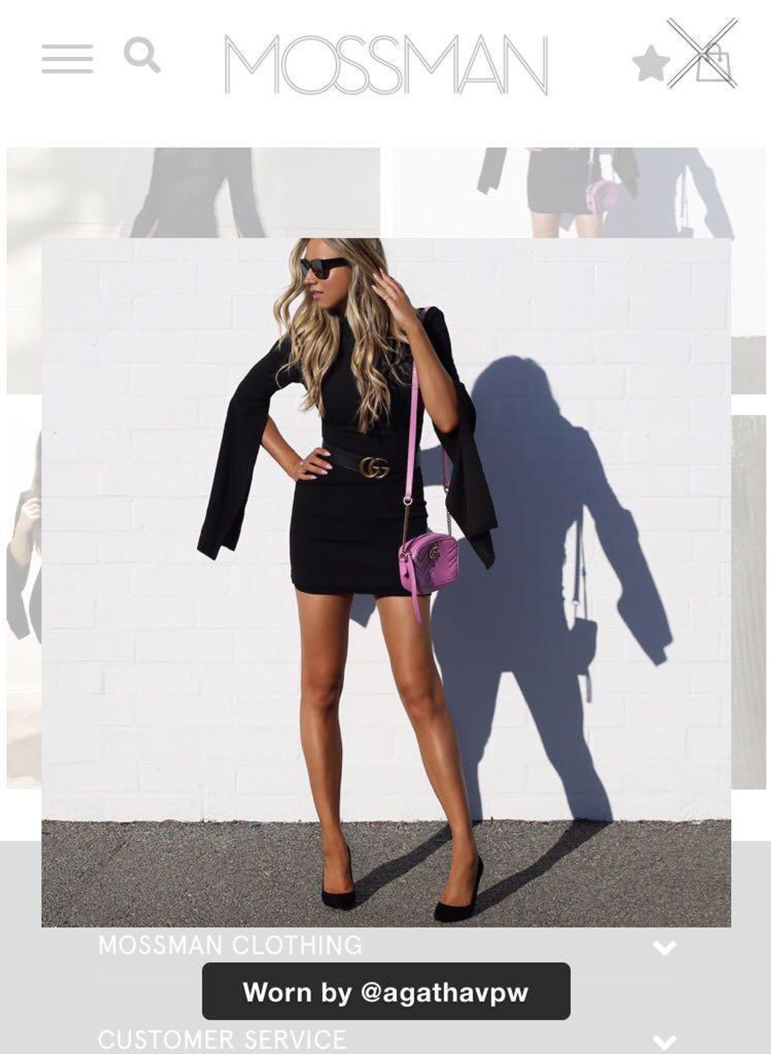 MOSSMAN SENSE OF MYSTERY DRESS (BLACK) - SIZE 10 for rent on The Volte - main image