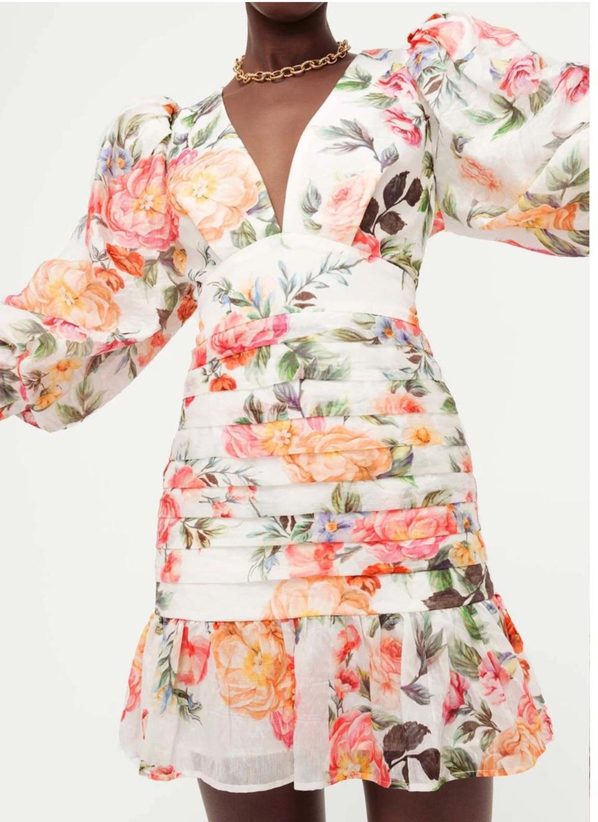 Sheike Bouquet Mini Dress Floral Size 16 - Image 3