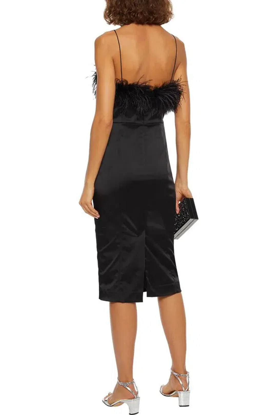 Veronica Beard Strapless Feather Dress Black Size 12  for rent on The Volte - main image