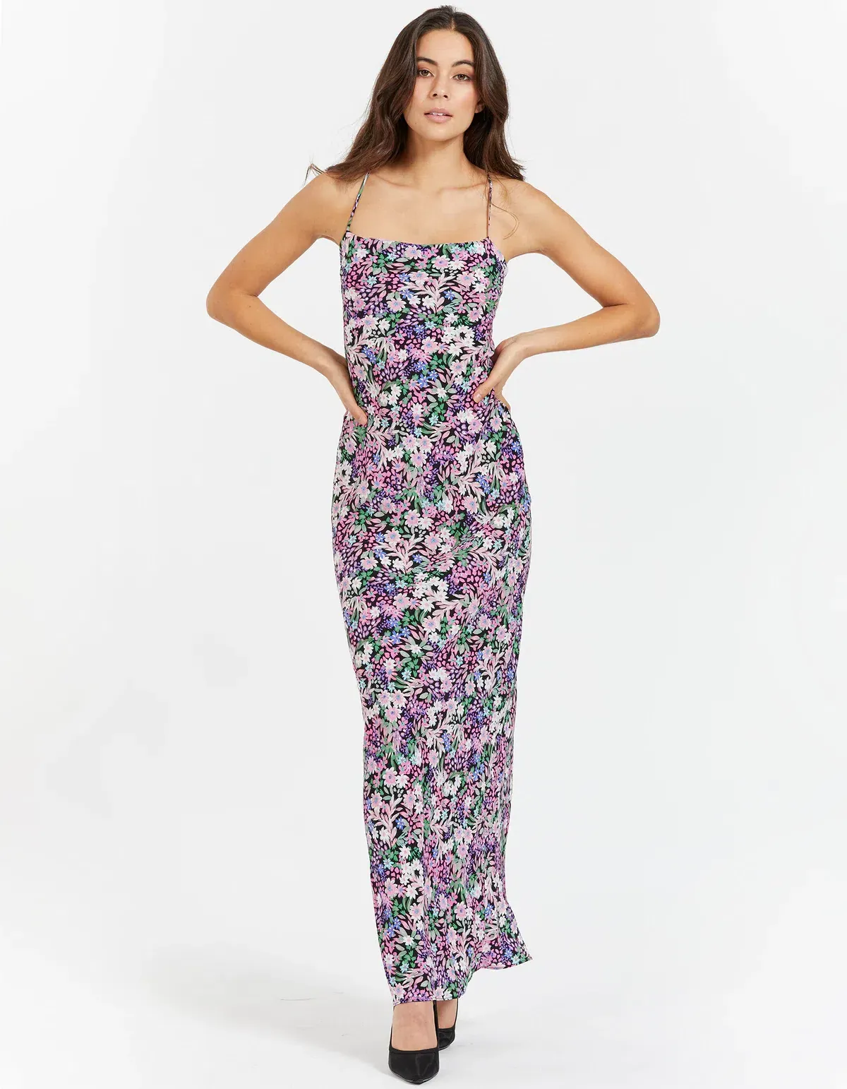 Bec & Bridge Anais Lace Up Midi Dress Print Size 8 - Image 1