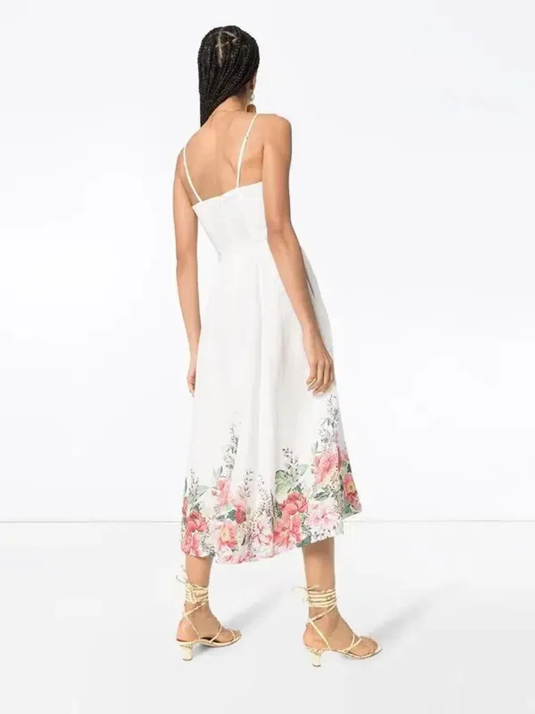 Zimmermann Bellitude Floral Corset Dress White Size 0 / AU 8 for rent on The Volte - main image