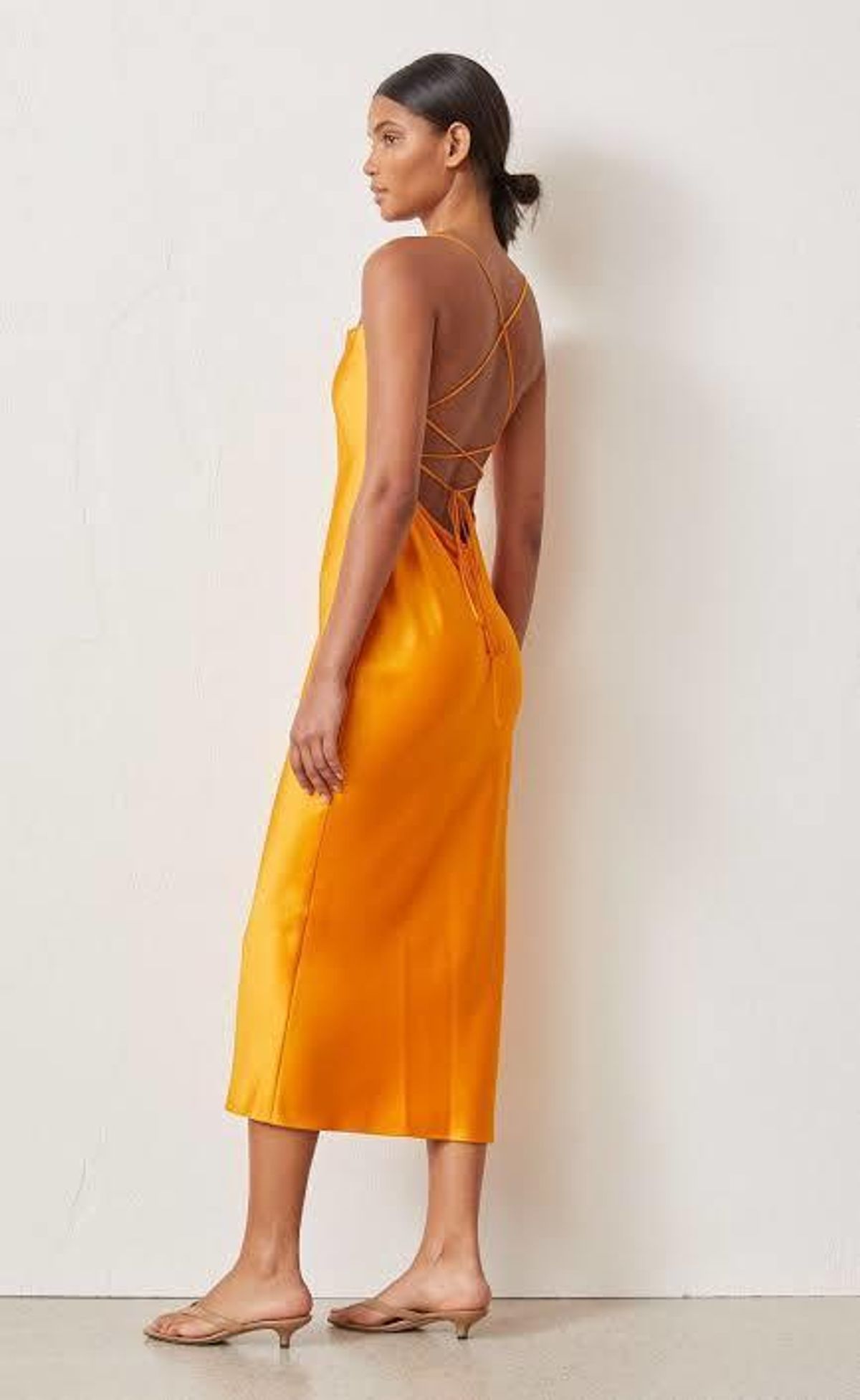 BEC & BRIDGE - Orange Midi Slip Dress (SIZE 6-10) - Image 3