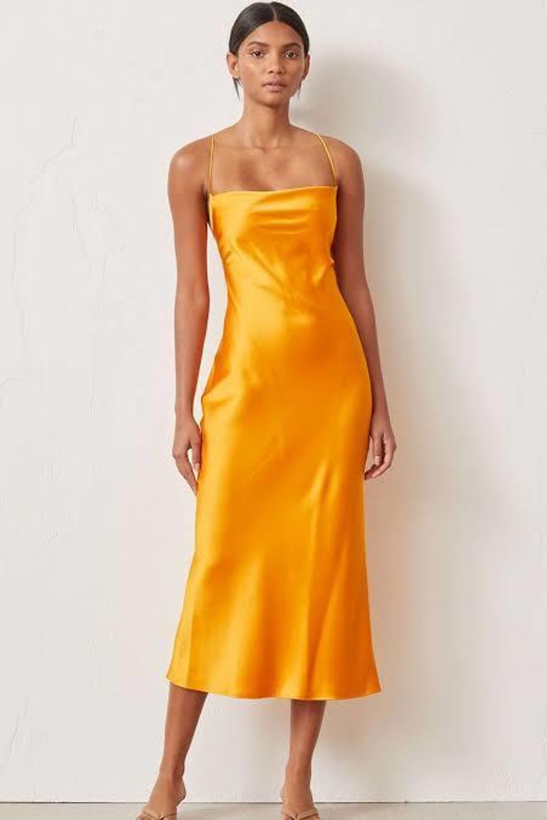 BEC & BRIDGE - Orange Midi Slip Dress (SIZE 6-10) for rent on The Volte - main image
