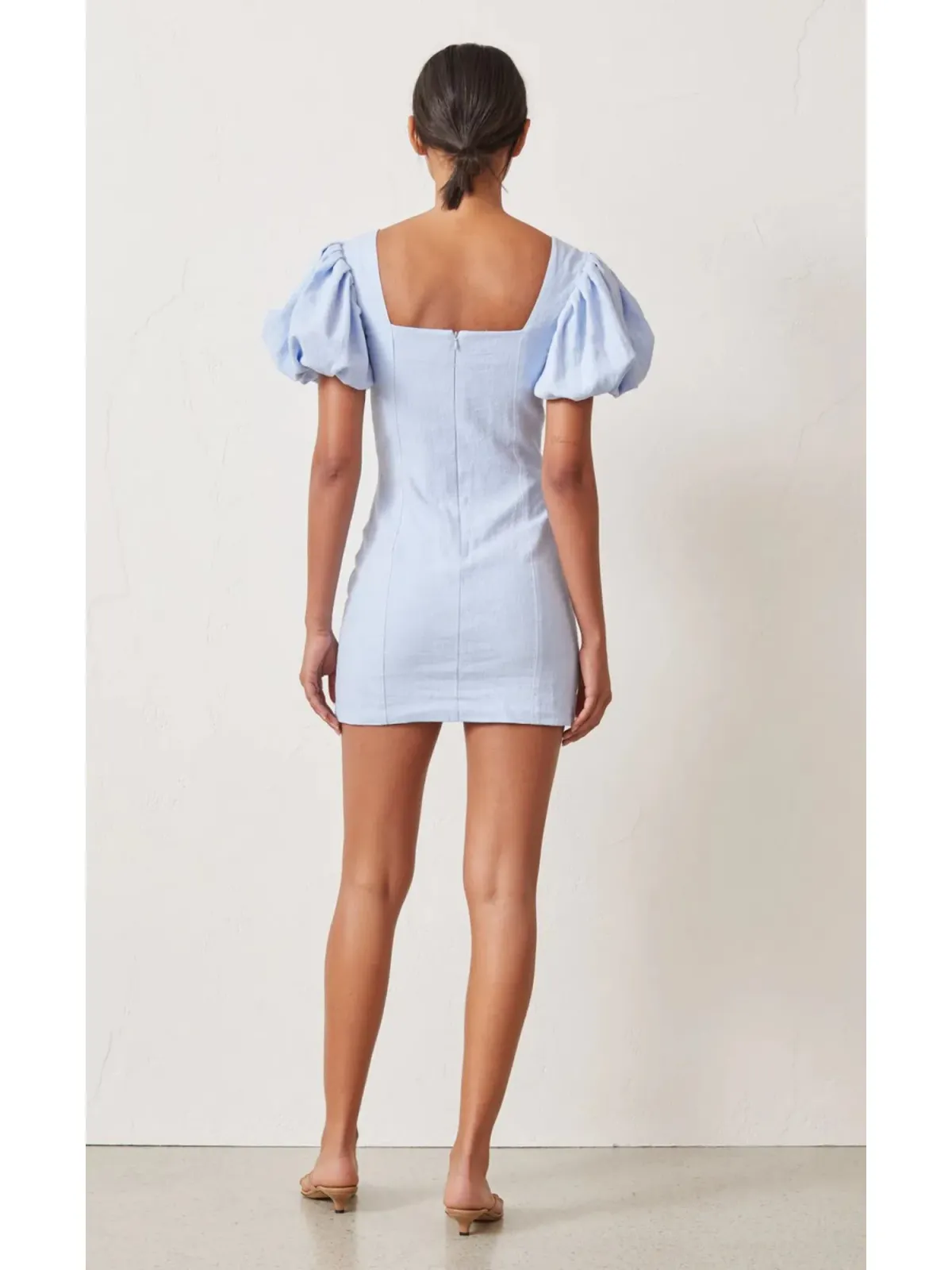 Bec & Bridge Anika Mini Dress Sky Blue Size AU 6  - Image 2