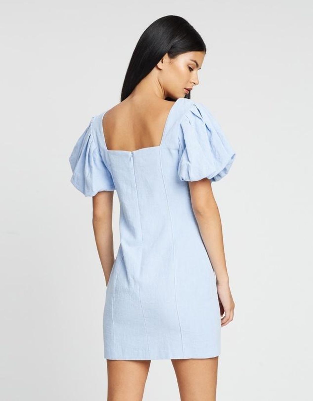 Bec & Bridge Anika Mini Dress Sky Blue Size AU 6  for rent on The Volte - main image