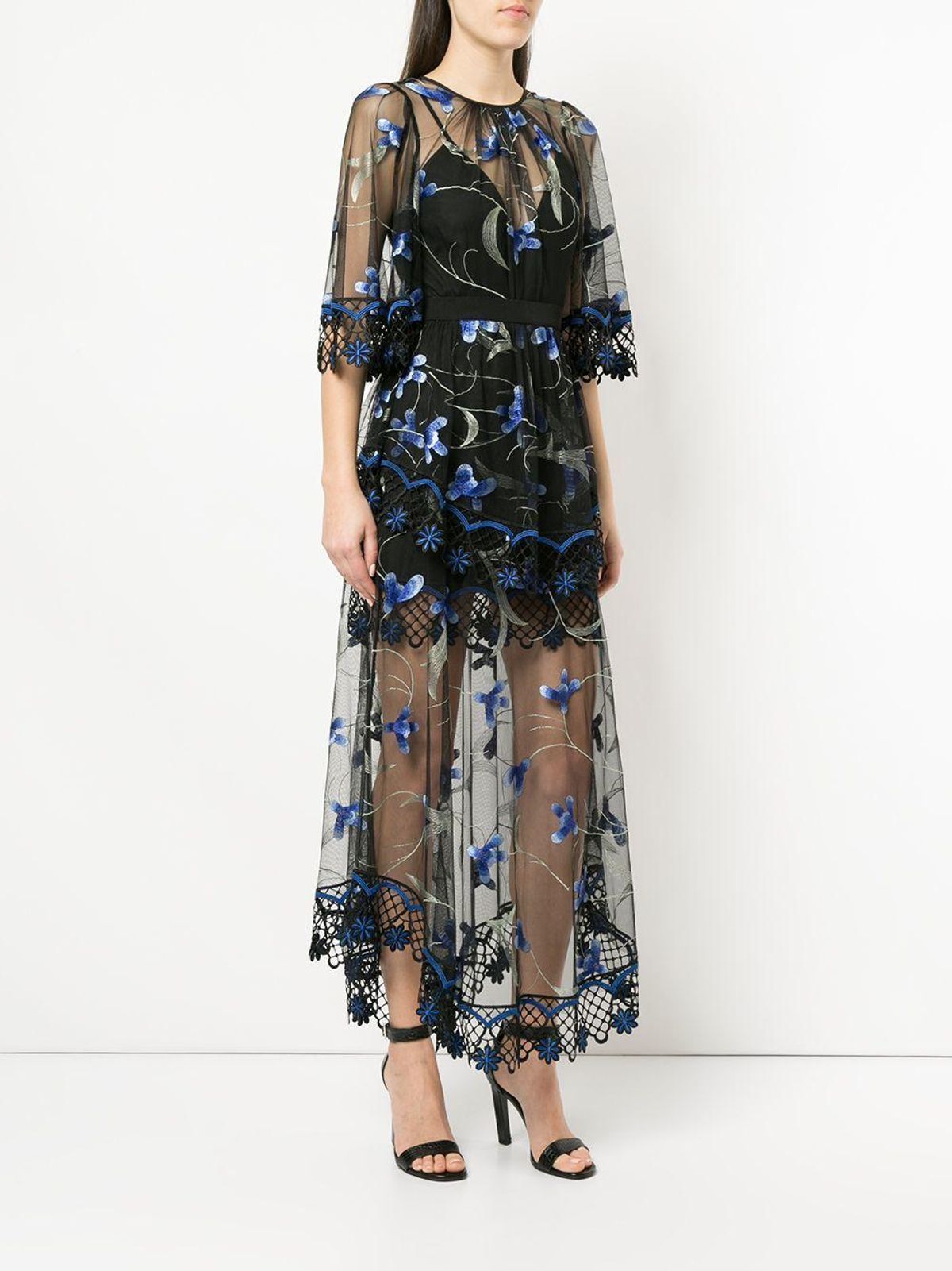 Alice McCall Marigold Gown Blue/Black Size 4 - Image 1