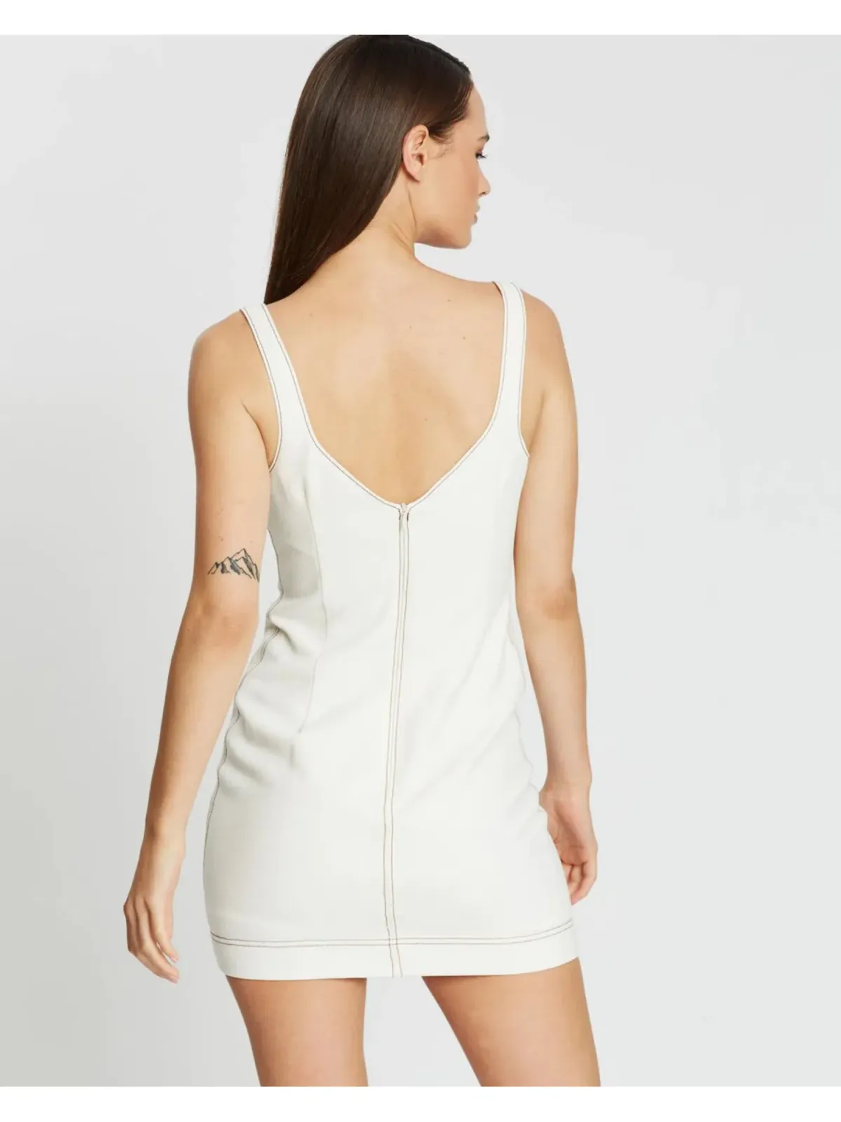 Bec & Bridge Noah Mini Dress in Ivory Size AU 6 - Image 4