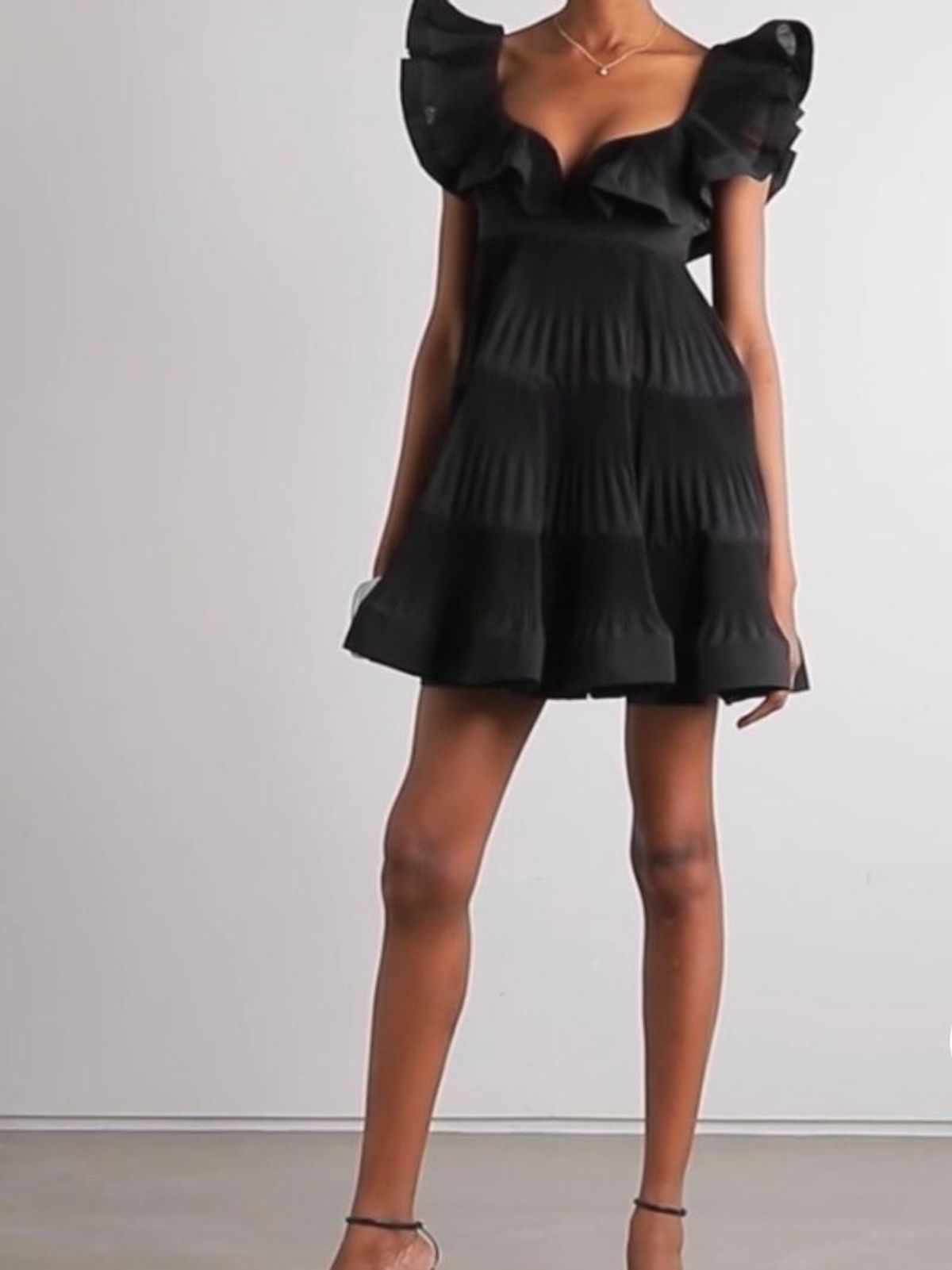 Zimmermann The Lovestruck pleated minidress Black Size 6 - Image 1