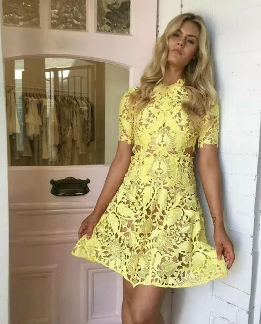 Thurley Dandelion Mini Dress Yellow Size 10 for rent on The Volte - main image