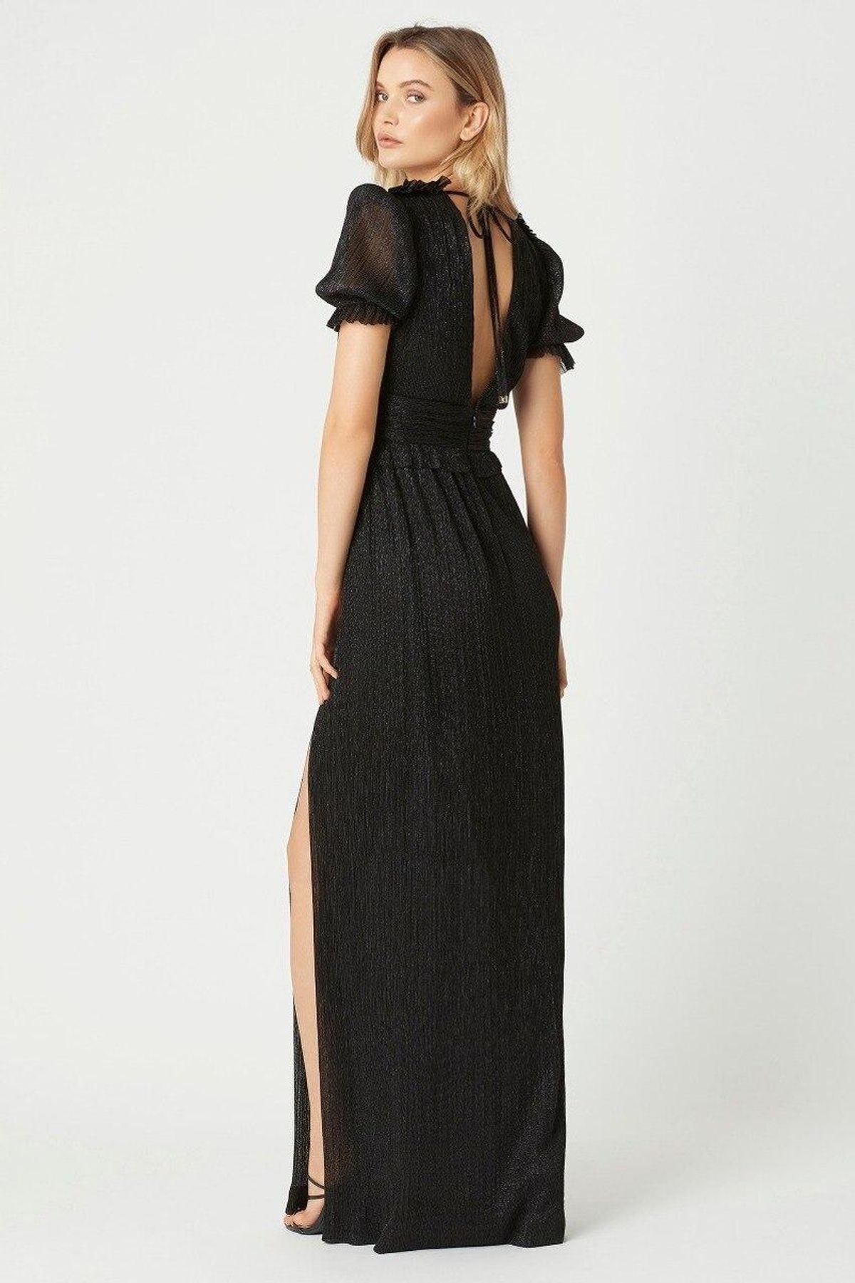 Black Short Sleeve Gown - Image 2