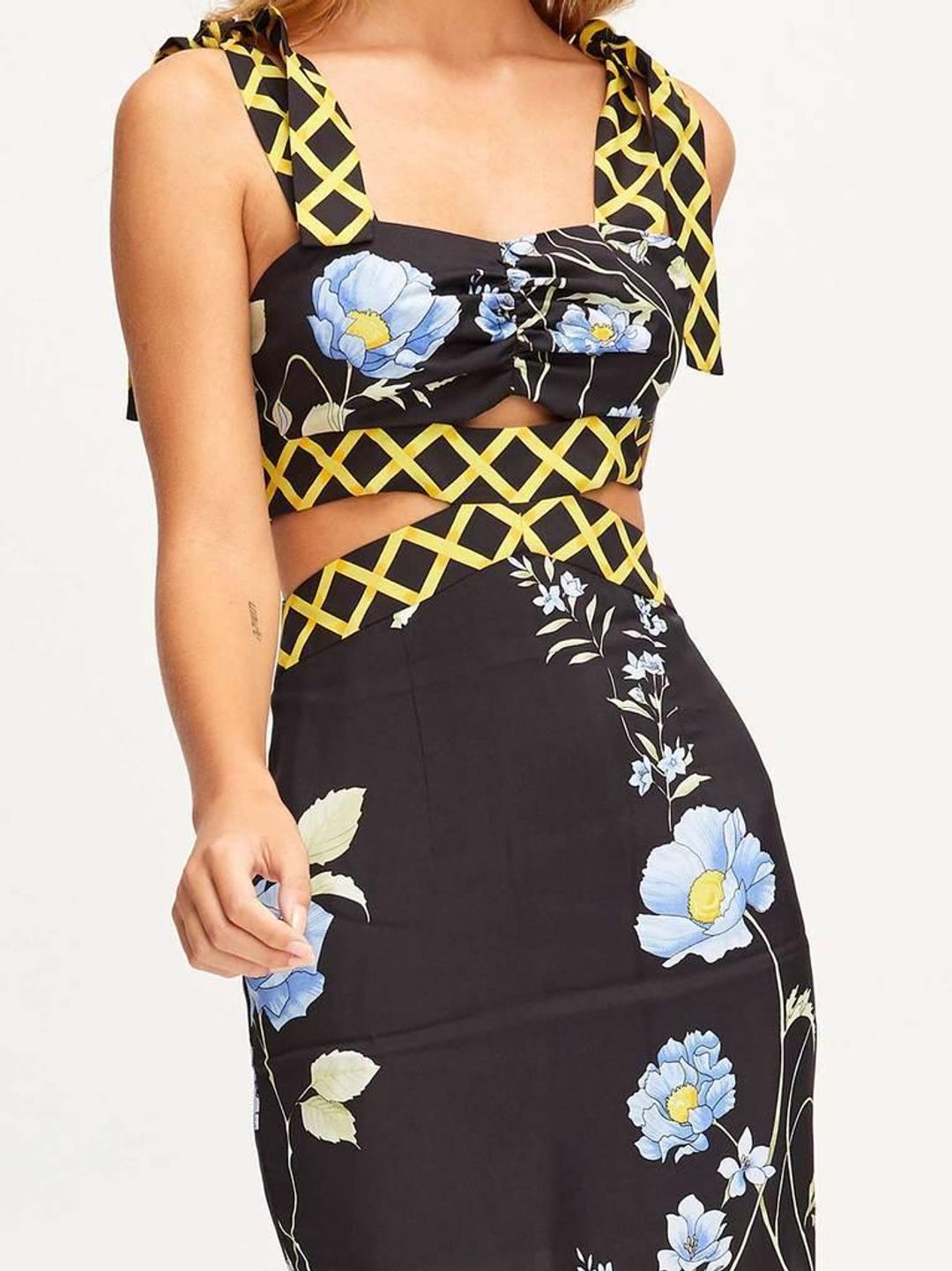 Alice McCall - Flower Girl Midi Strap Dress Black Floral 6 for rent on The Volte - main image