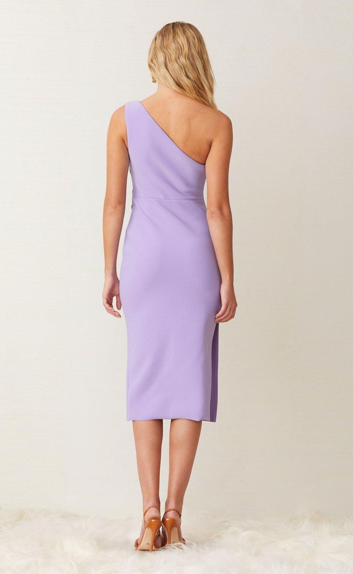 Bec and Bridge Gemma Asym Midi Dress Violet Size 6 - Image 5