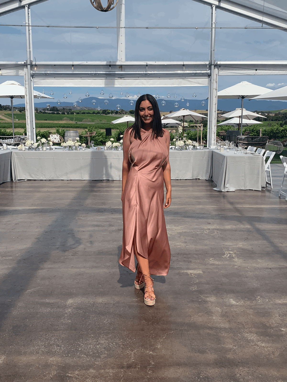 One Fell Swoop- Audrey dress in dusty rose - Image 1