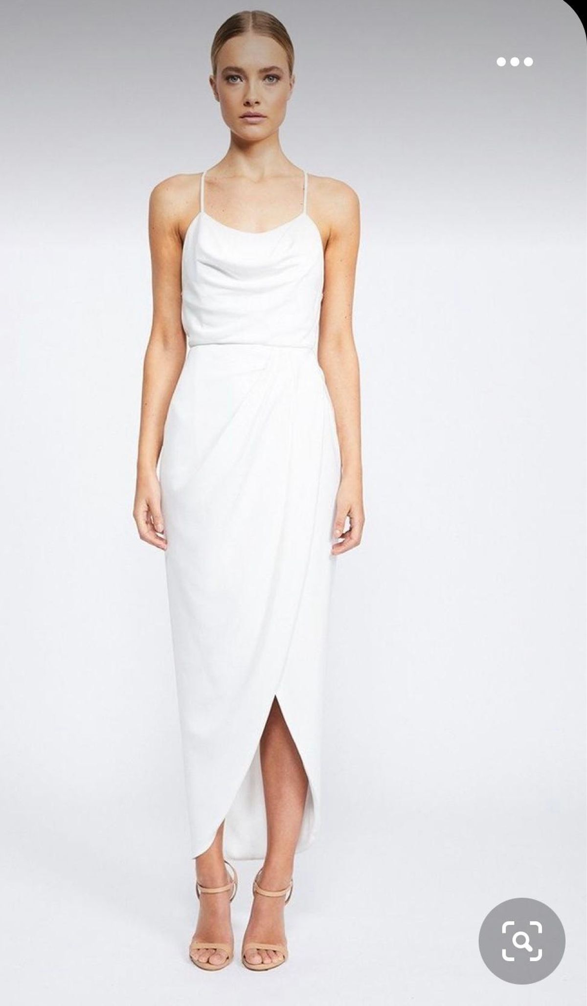 Lace Up Cowl Dress - Image 1