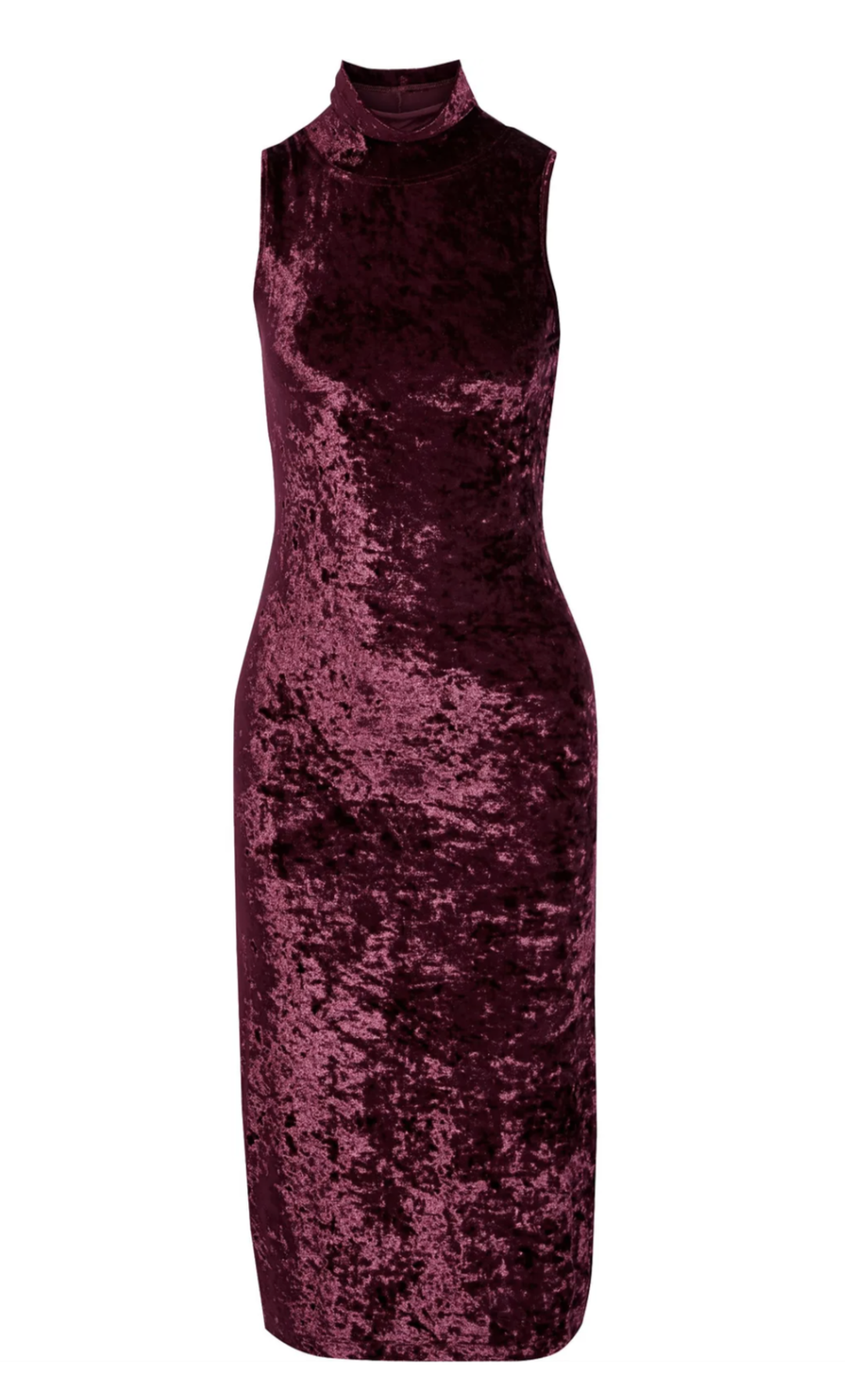 "Caroline Constas" Velvet mock neck dress, burgundy, size 10, RRP $677 for rent on The Volte - main image