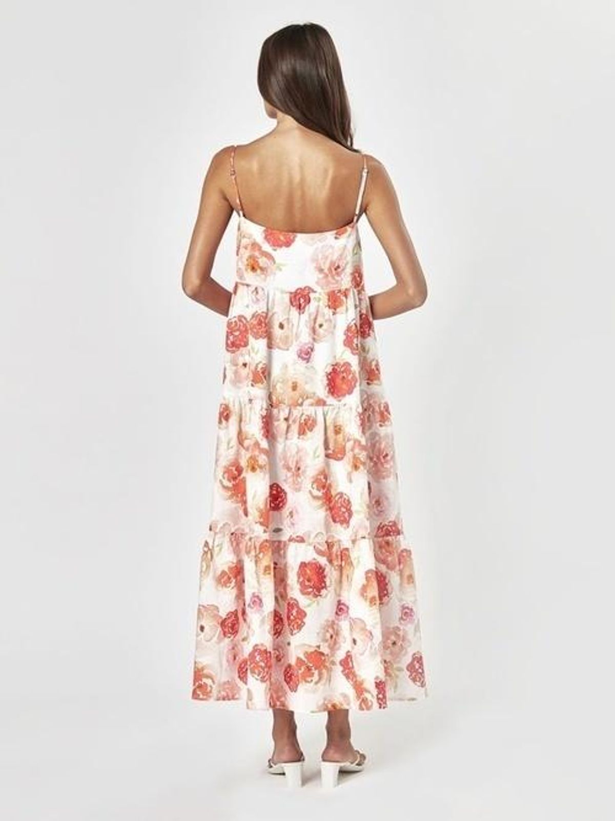 Charlie Holiday Isabella Maxi Dress Roses Print Size 8 - Image 4