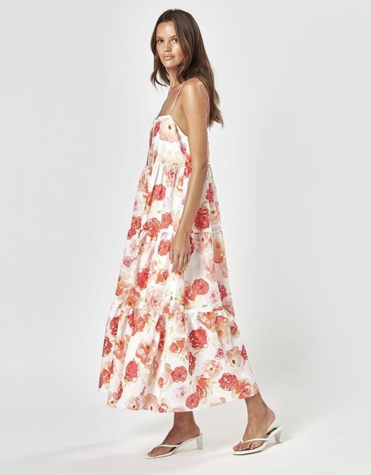 Charlie Holiday Isabella Maxi Dress Roses Print Size 8 - Image 2