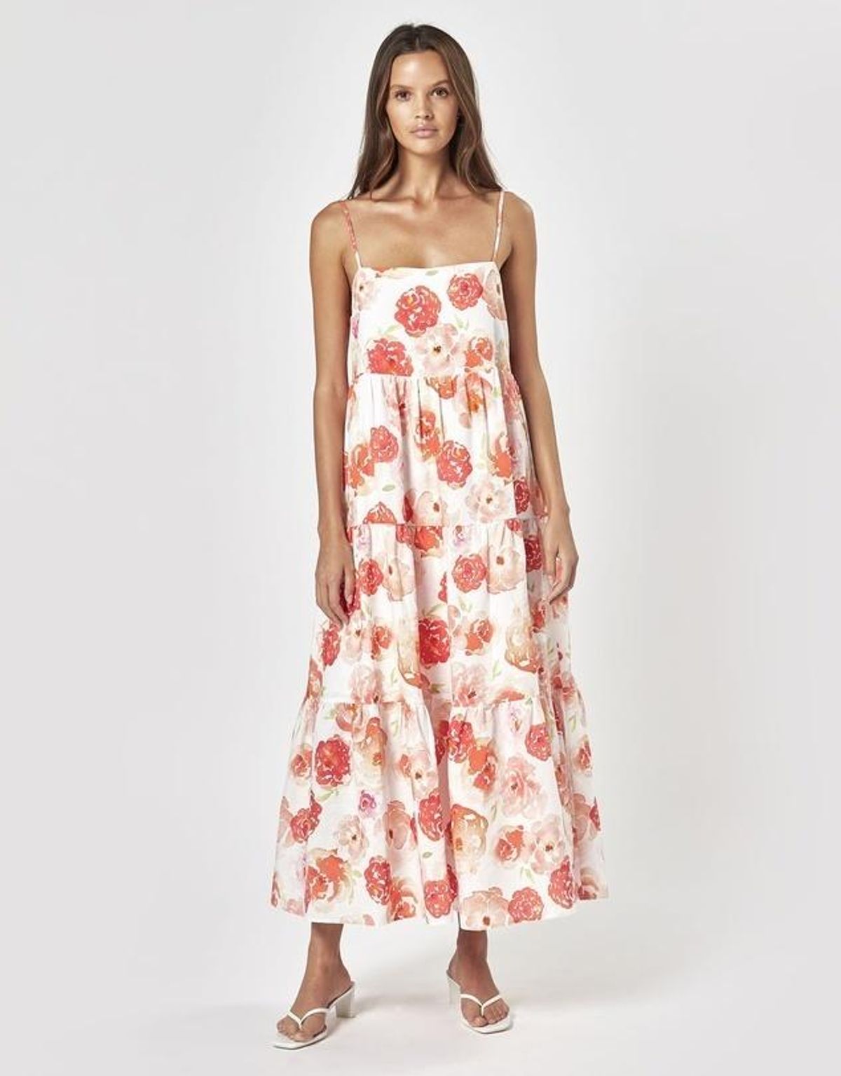 Charlie Holiday Isabella Maxi Dress Roses Print Size 8 - Image 3