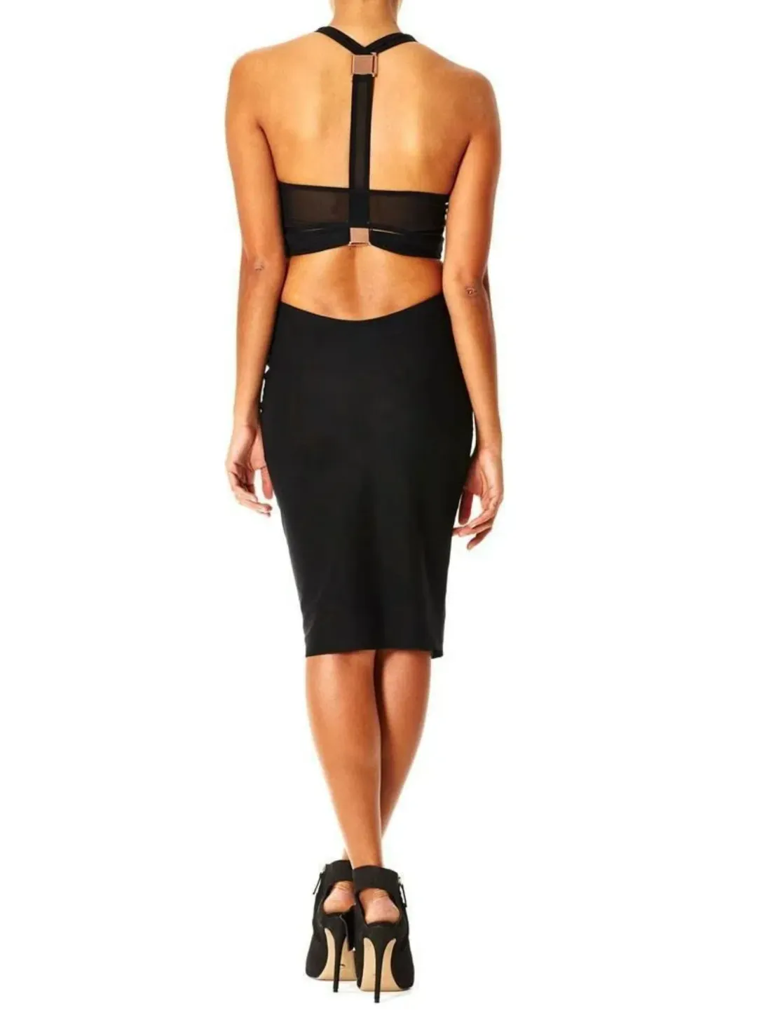 Bec & Bridge Platinum Plate Dress Black Size AU 6 for rent on The Volte - main image