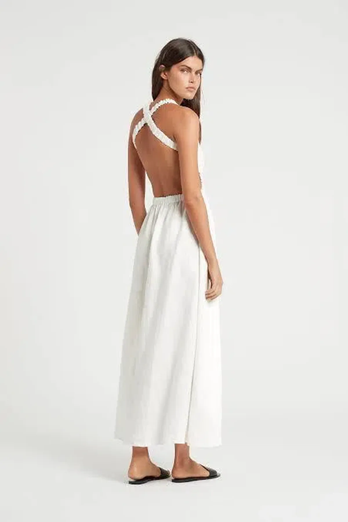 Sir the Label Alena Cross-Over Midi White Size 2 | AU 10 - Image 2