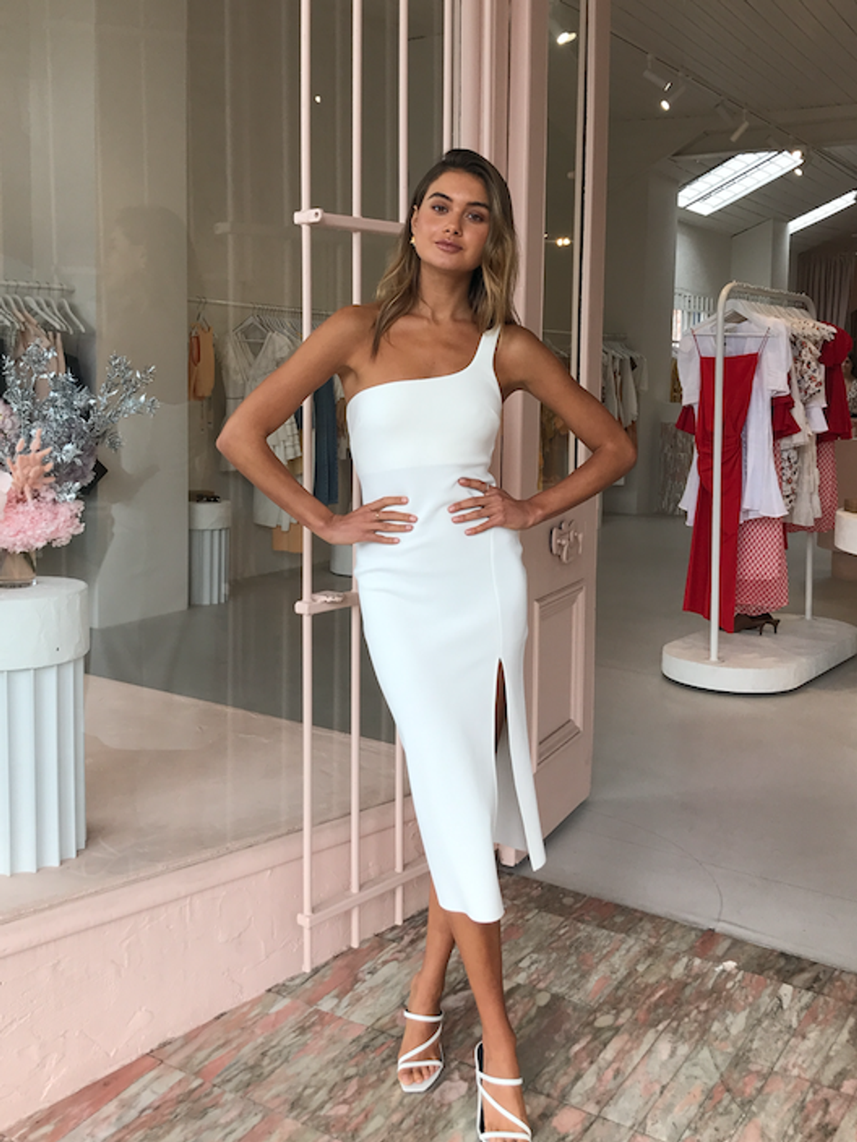 Bec & Bridge Ariel Midi Dress White Size 6 - Image 1