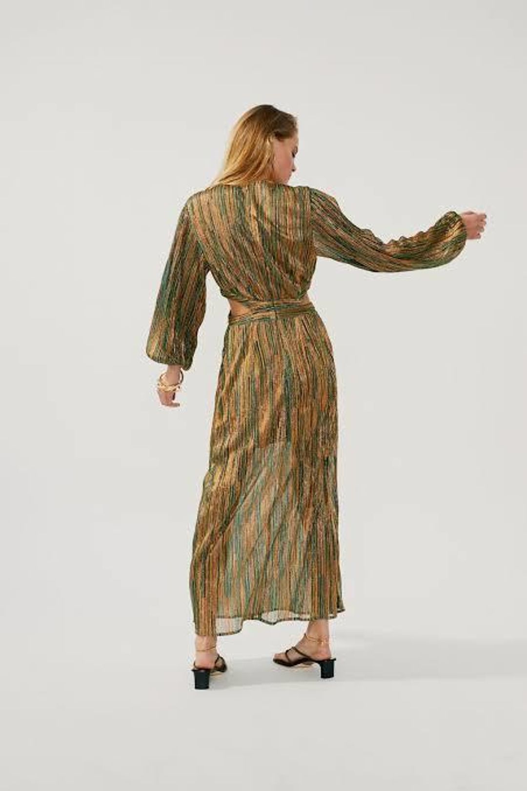 Suboo Ana Cut Out Maxi Dress Multi Green Size 8 for rent on The Volte - main image