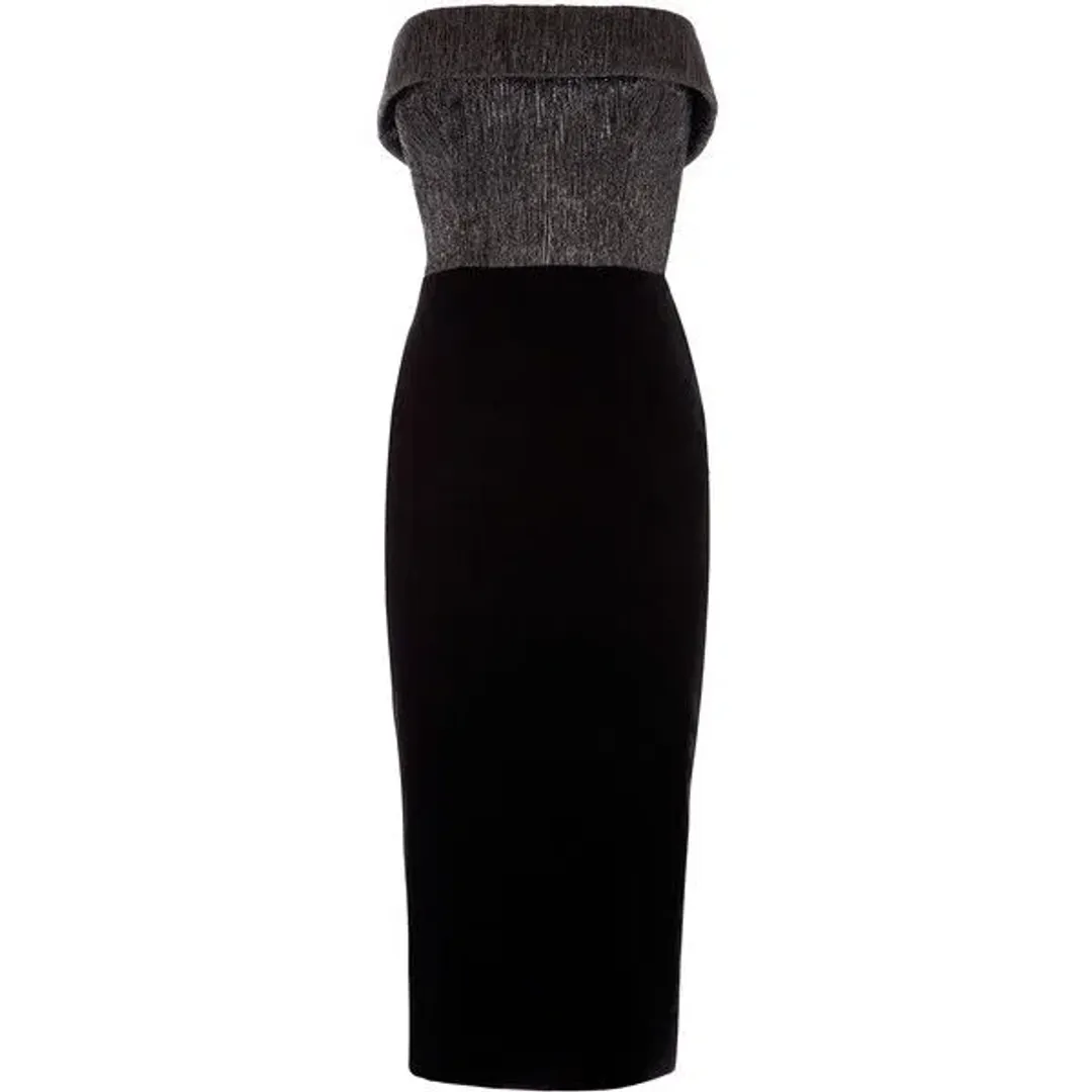 Alex Perry Knox Midi Black Size 10 for rent on The Volte - main image