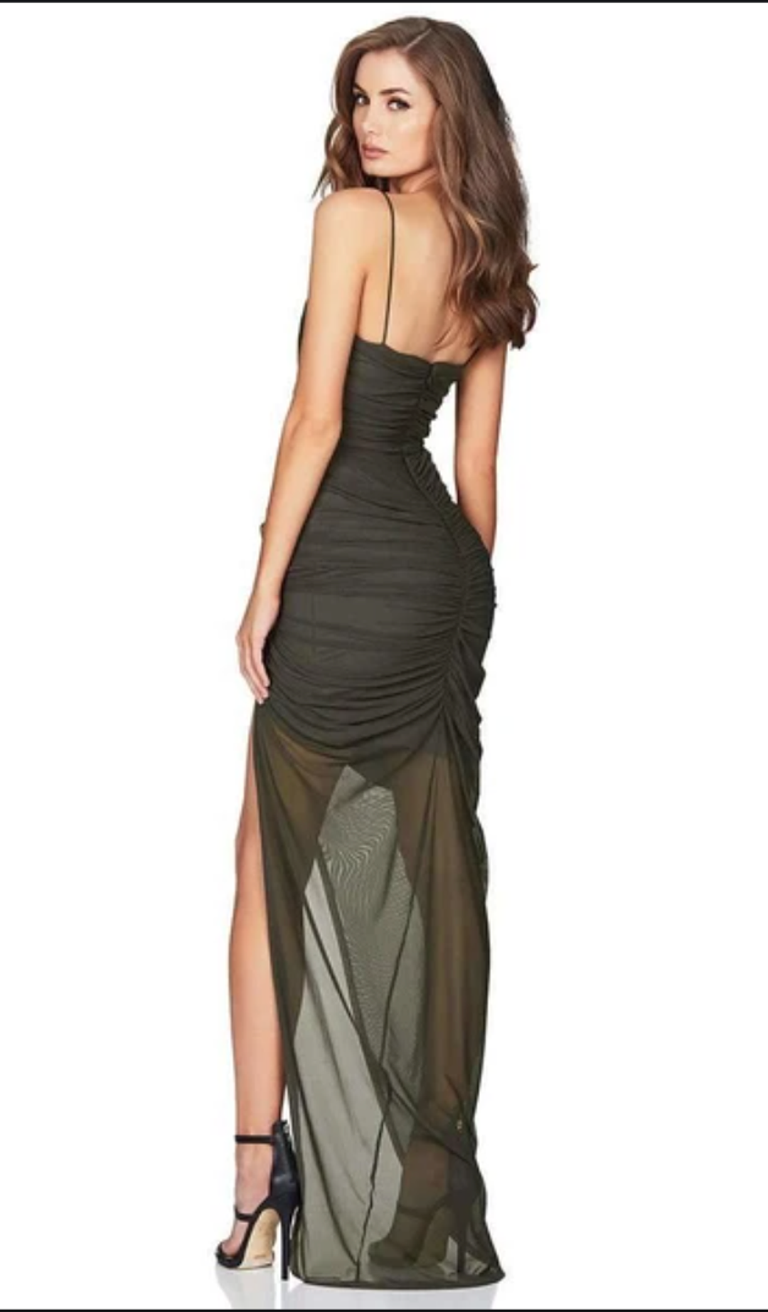 Love Nookie Moscow Gown Khaki Size 8 for rent on The Volte - main image