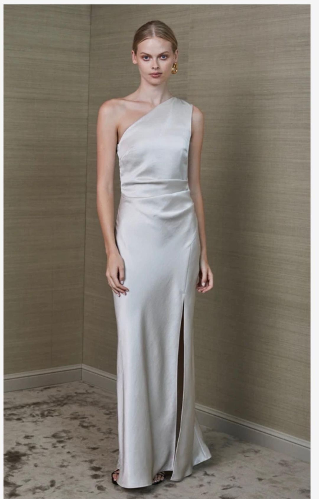 Bec & Bridge Alegra Asym Maxi Dress Cream Size 10 for rent on The Volte - main image