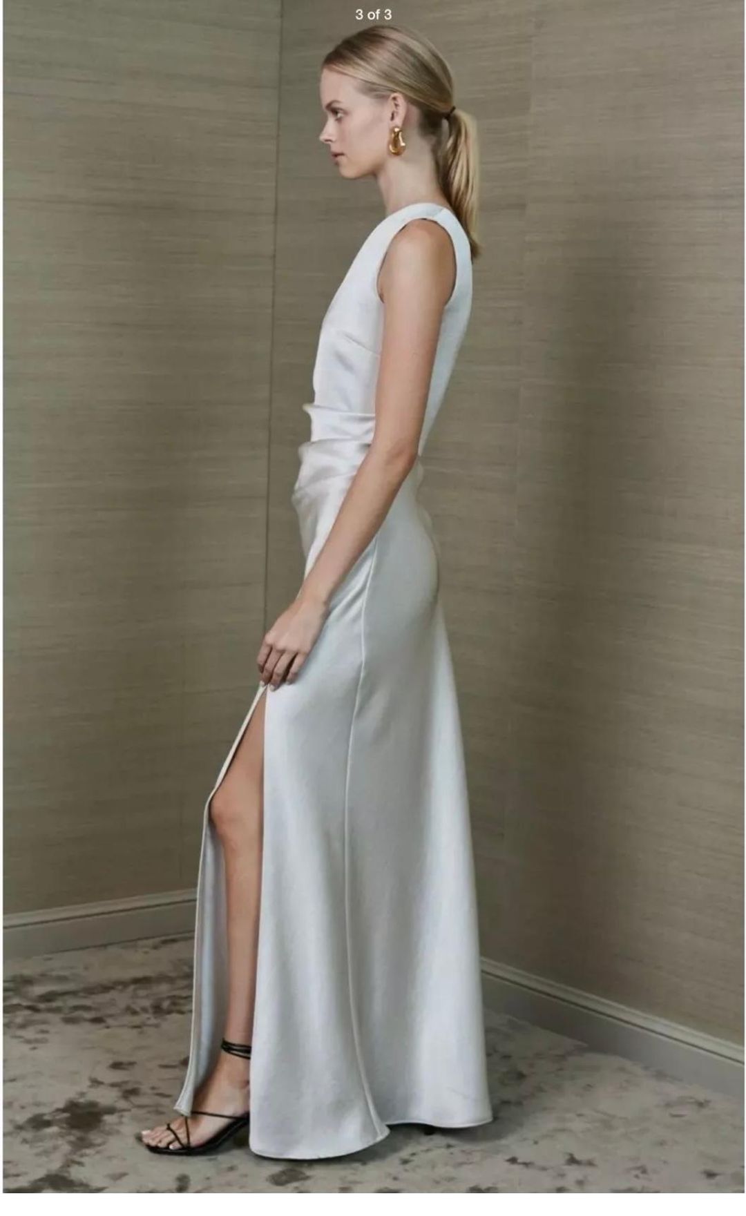 Bec & Bridge Alegra Asym Maxi Dress Cream Size 10 for rent on The Volte - main image