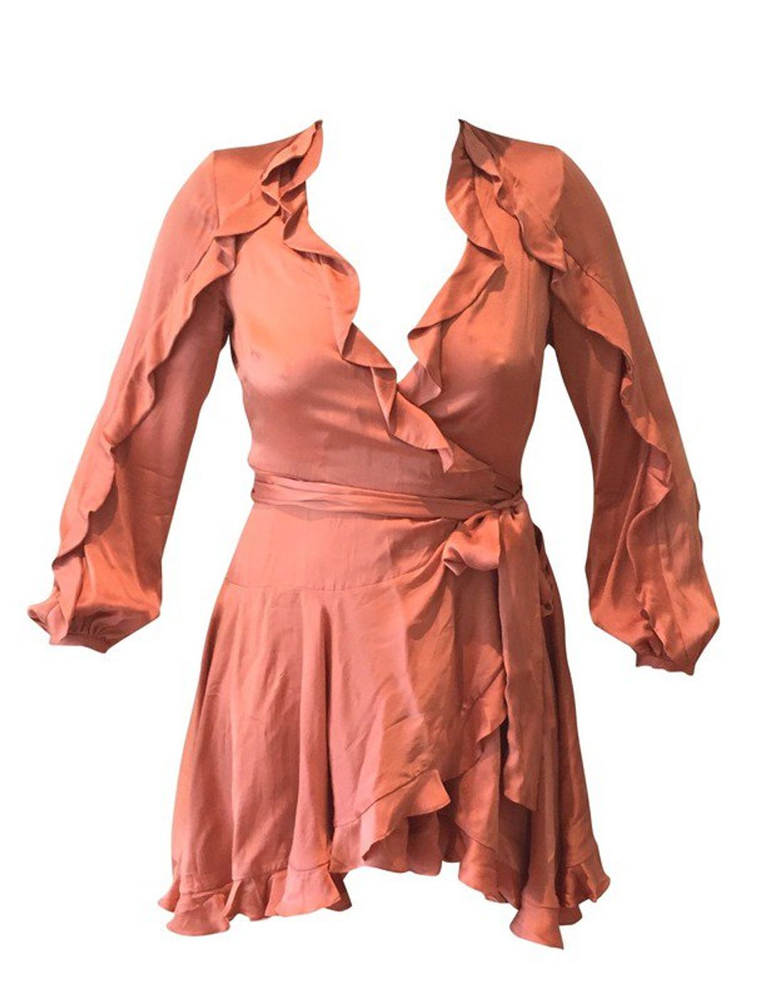 Zimmermann Winsome Flutter Robe Dress Guava Size 1 / AU 10 for rent on The Volte - main image