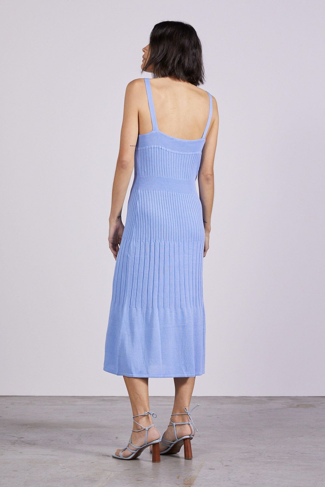 Third Form Flare Out Knit Slip Dress Cornflower Blue Size 8 for rent on The Volte - main image
