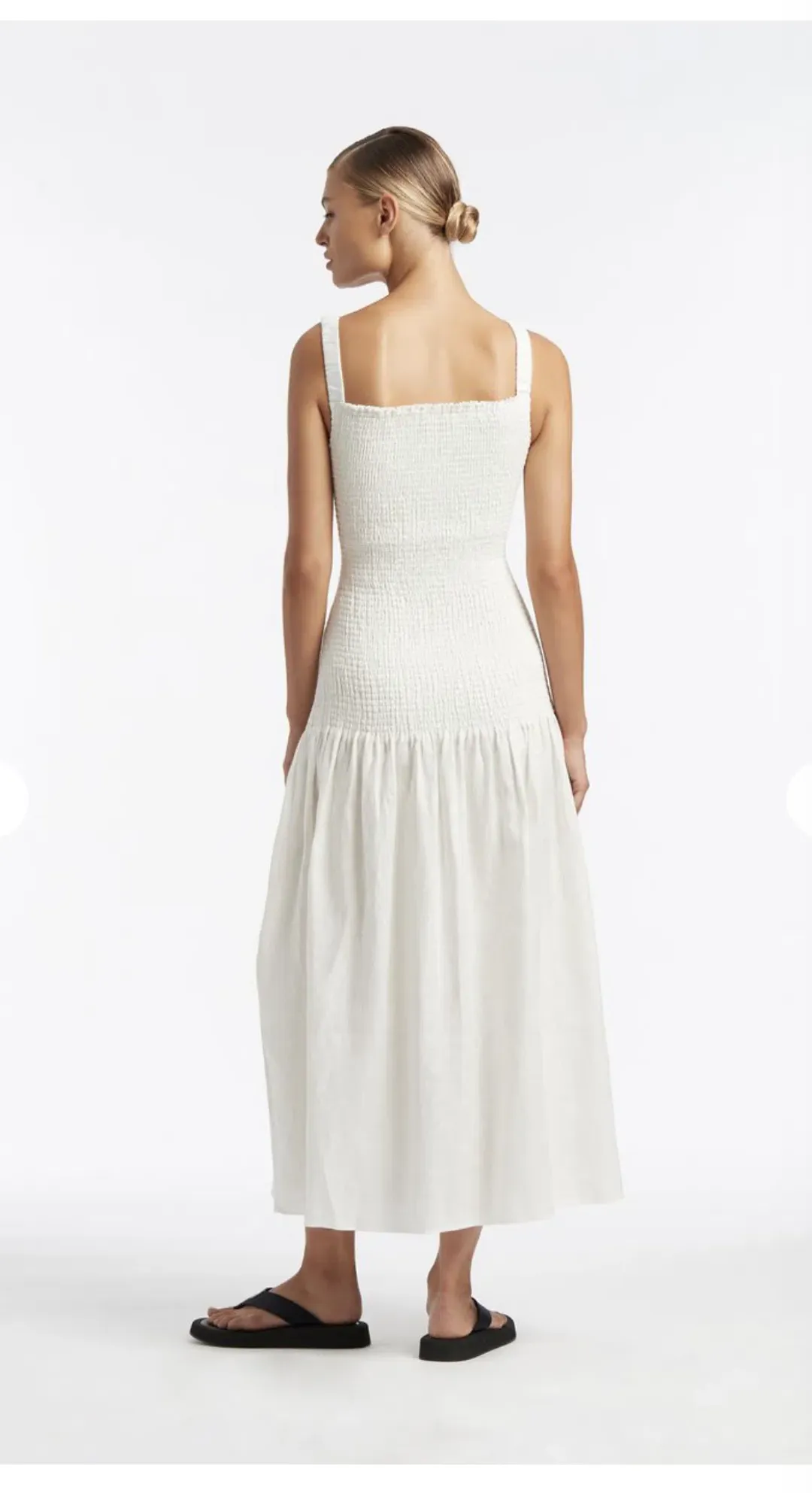 Sir The Label Madelyn Reversible Dress Midi White | AU 8 for rent on The Volte - main image