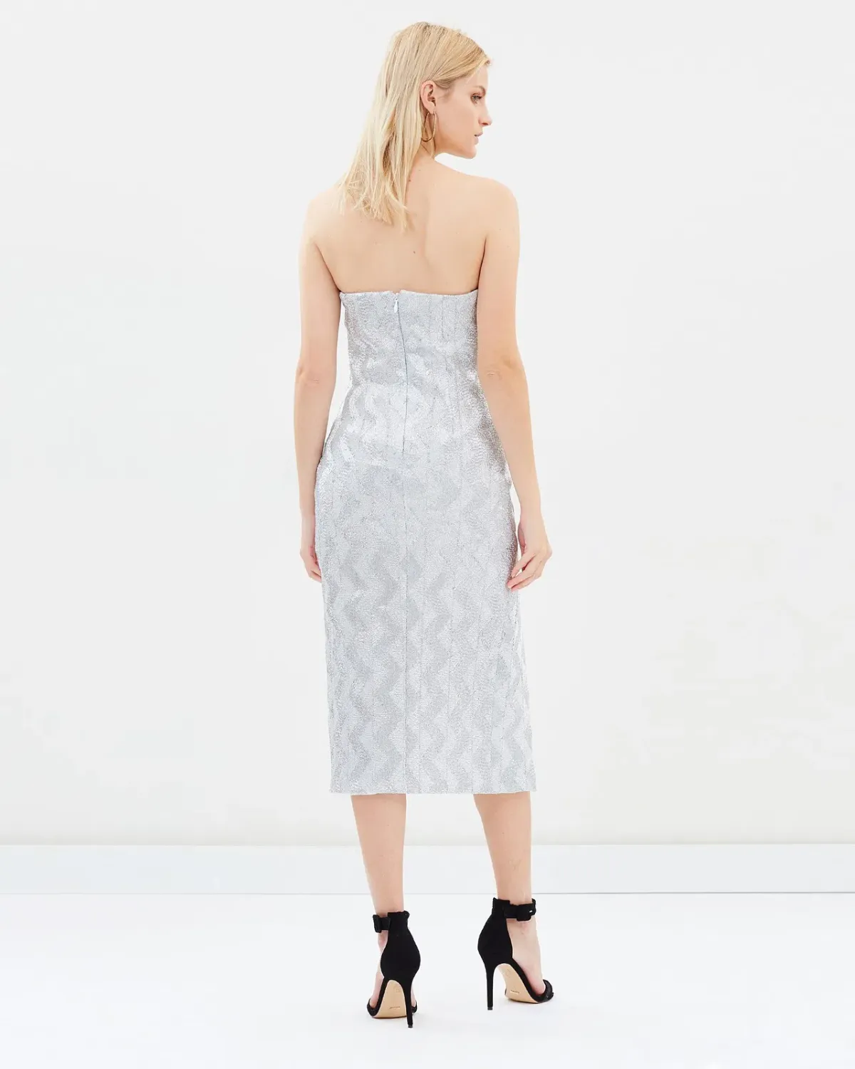 Manning Cartell No Filter Strapless Dress Silver Size 10 - Image 2