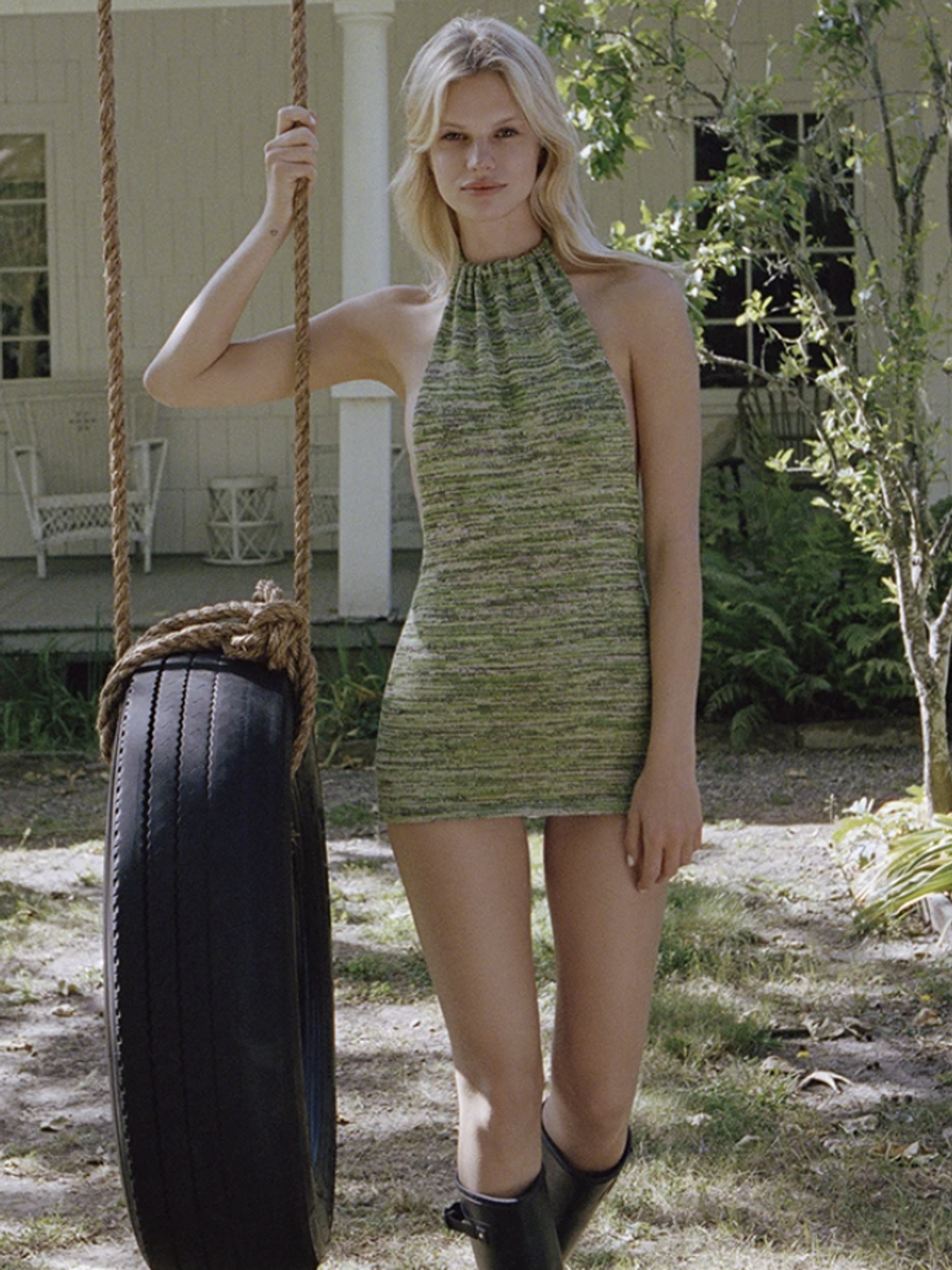 Bamba Swim Bounty Dress Green Size 8 for rent on The Volte - main image