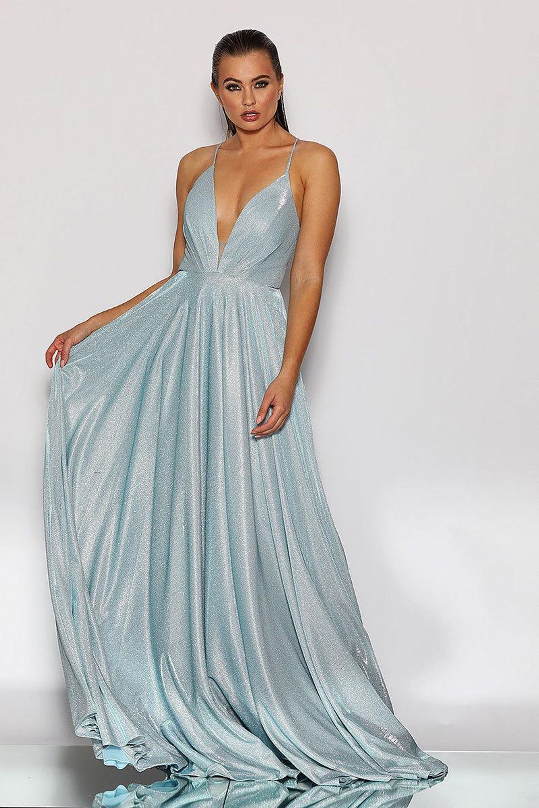 J'Adore JX2106 Gown Blue Size 10 for rent on The Volte - main image