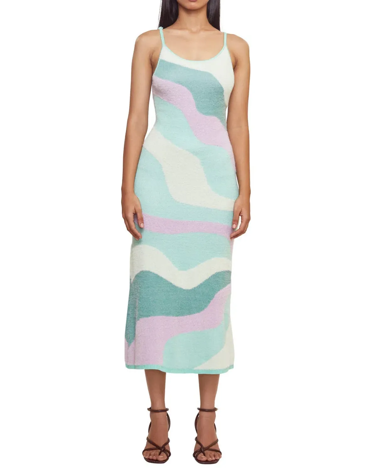 House of Sunny Good Vibrations Midi Dress Multi Size 8 - Image 1