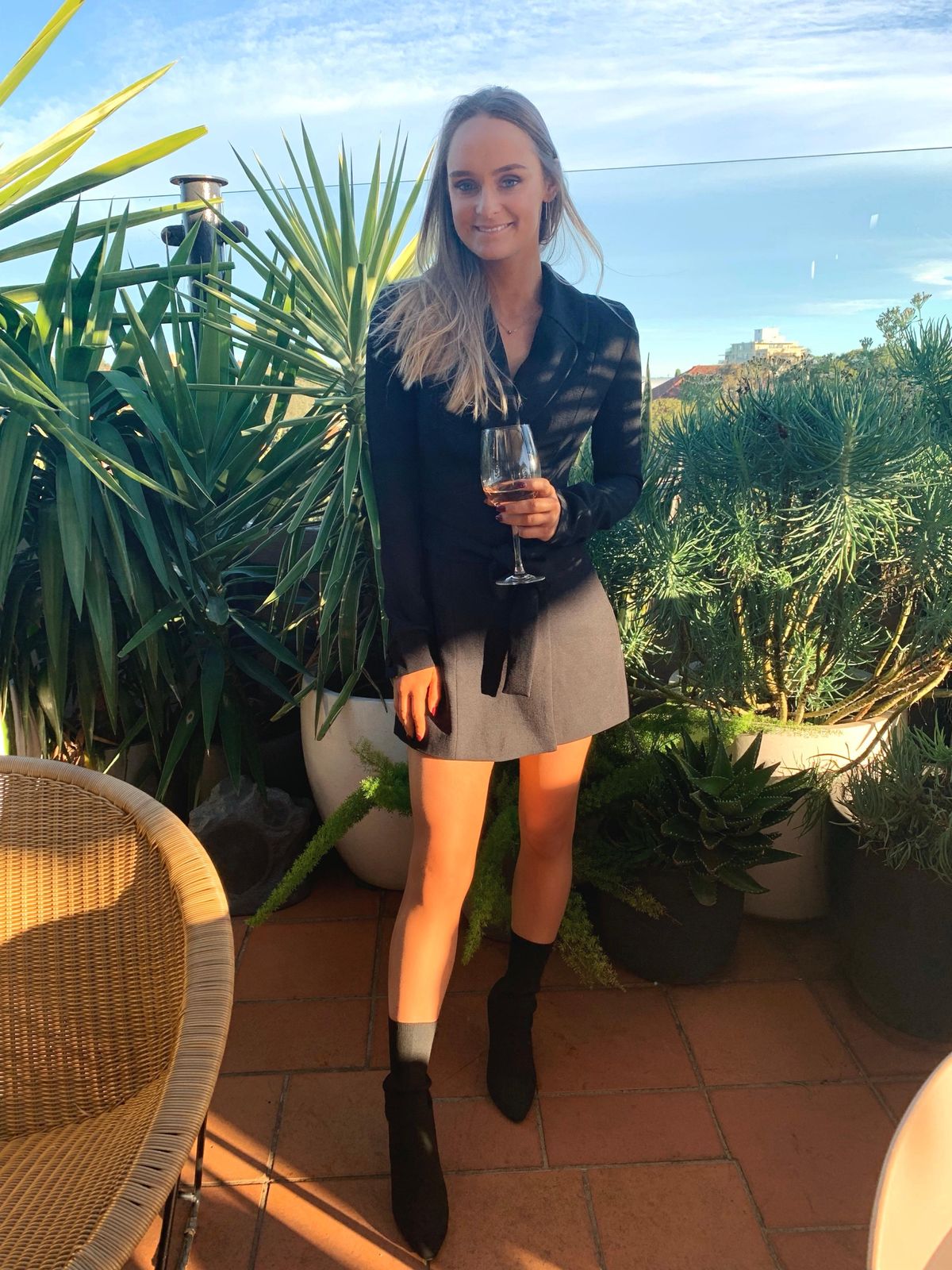 Kookai Oyster Wrap Playsuit Black Size 6 - Image 4