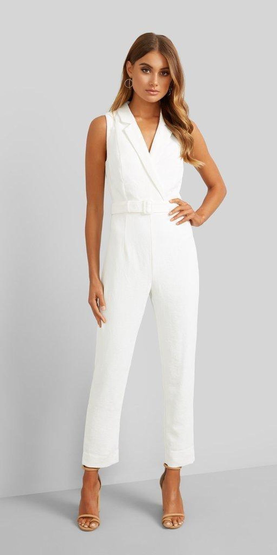 Kookai Valentine Jumpsuit White Size 6 for rent on The Volte - main image