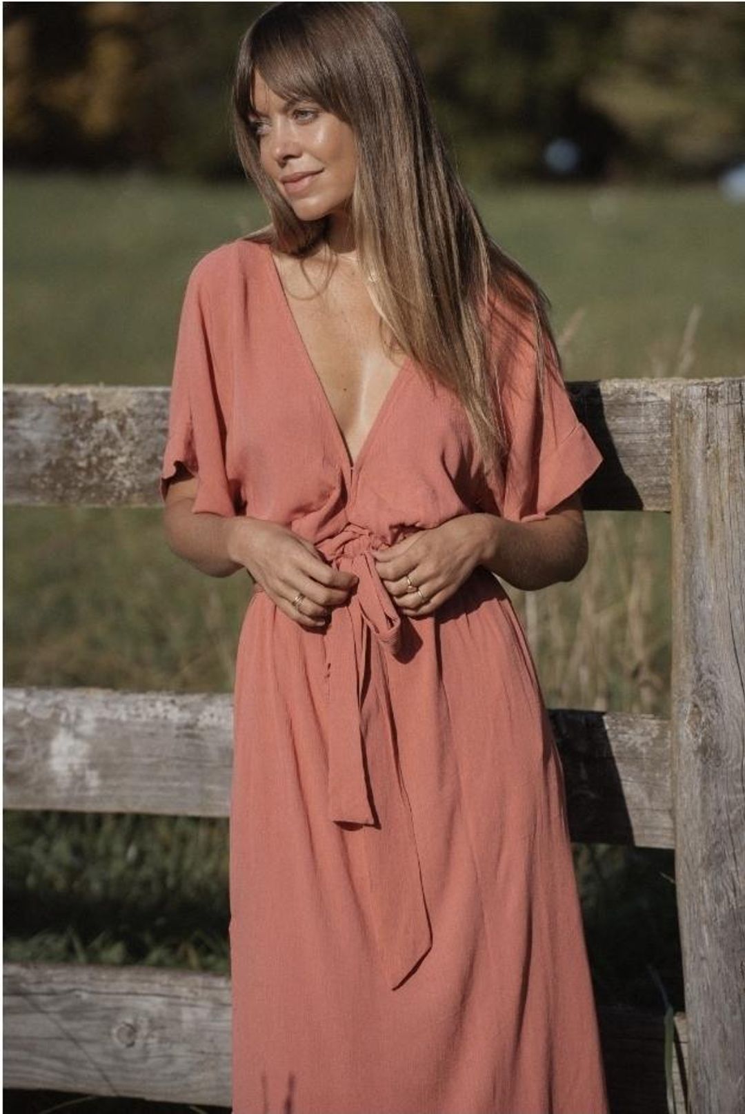 Melody Max dress deep rose for rent on The Volte - main image