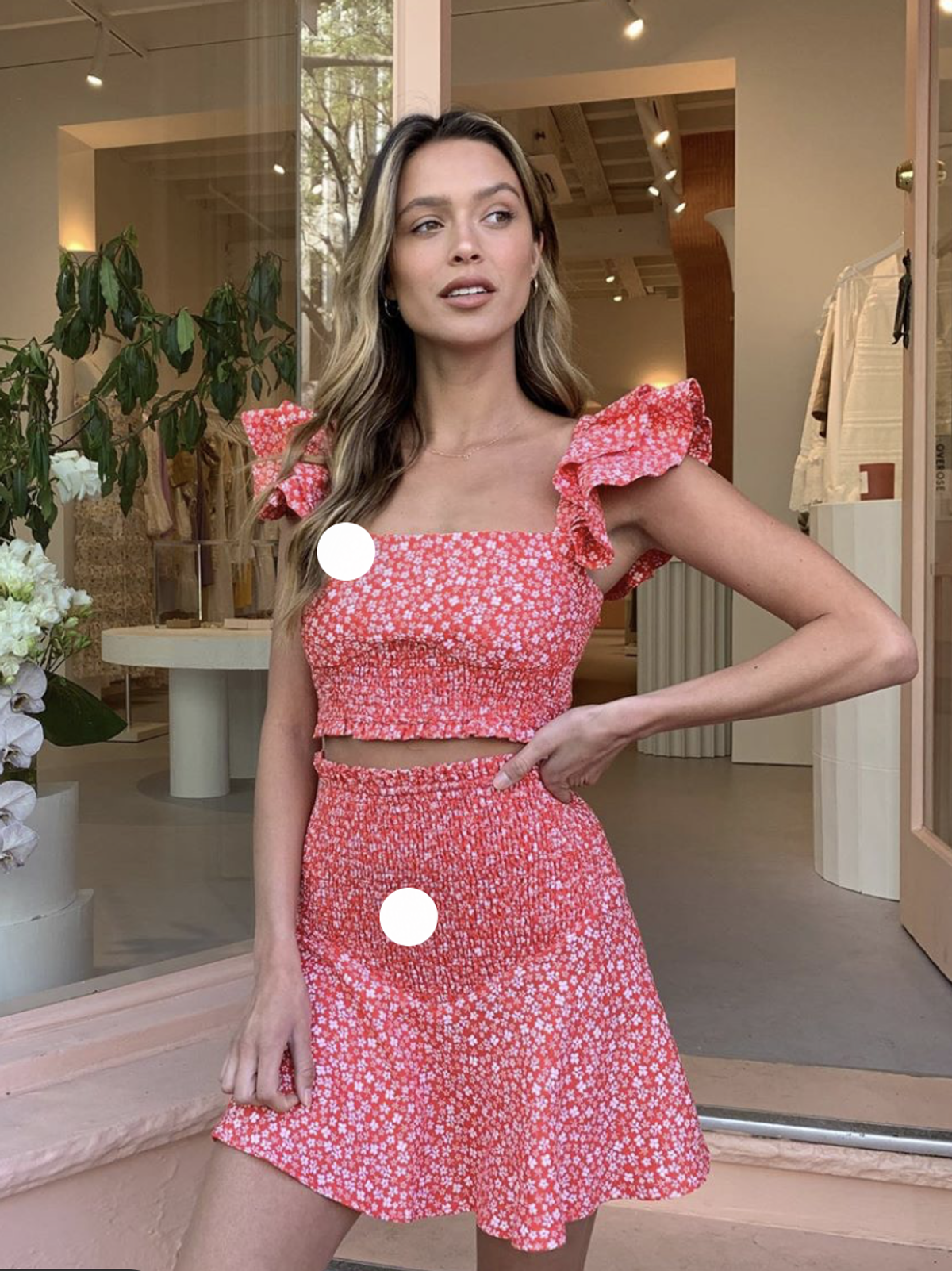 By Nicola Poppy Top & Skirt- Red Posy size 8 - Image 2