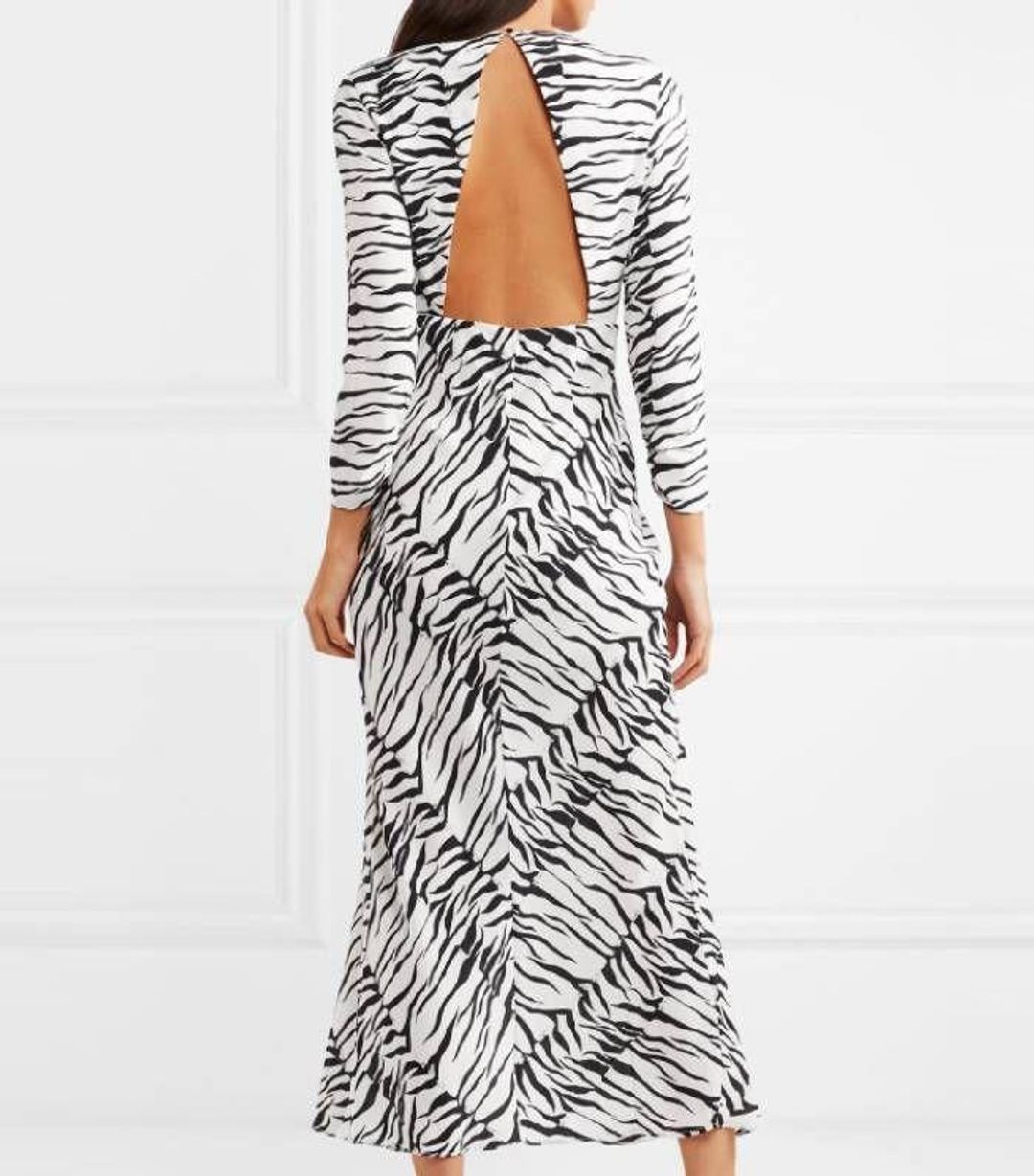 Rixo Open-back Ruffled Animal Print Maxi Dress Size 6 for rent on The Volte - main image