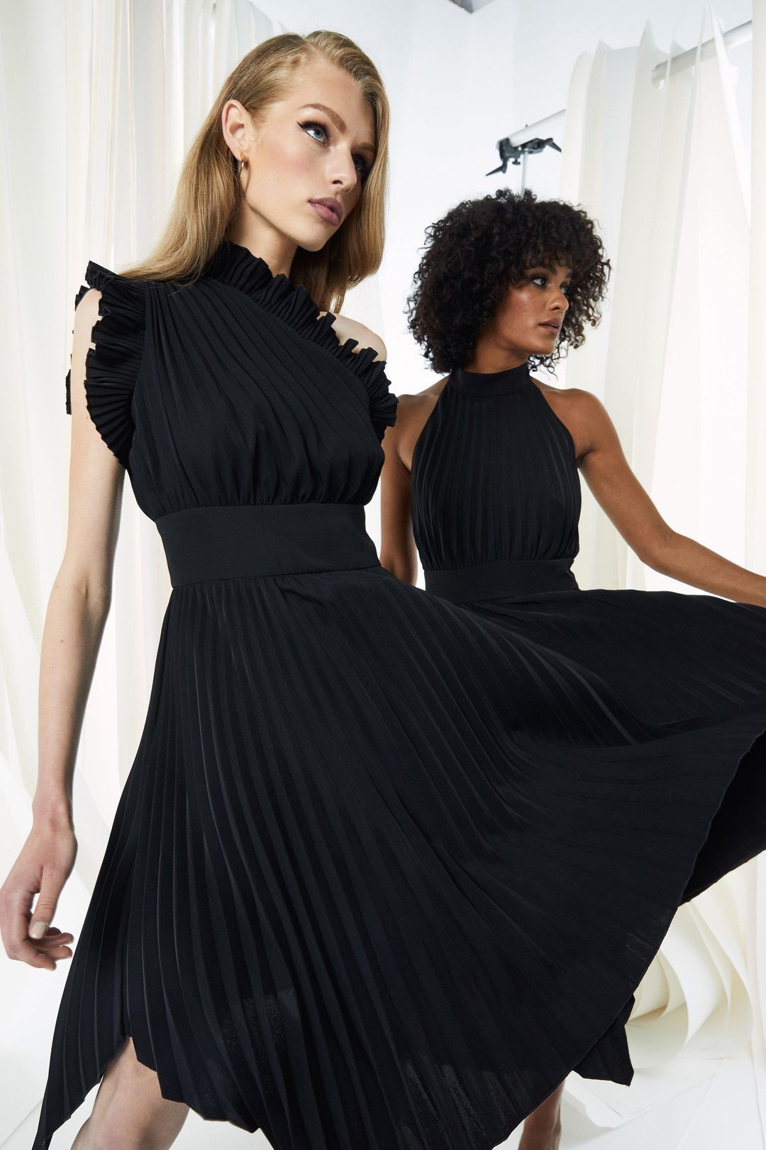 Mossman The Lady Like Midi Dress Black Size 10 for rent on The Volte - main image