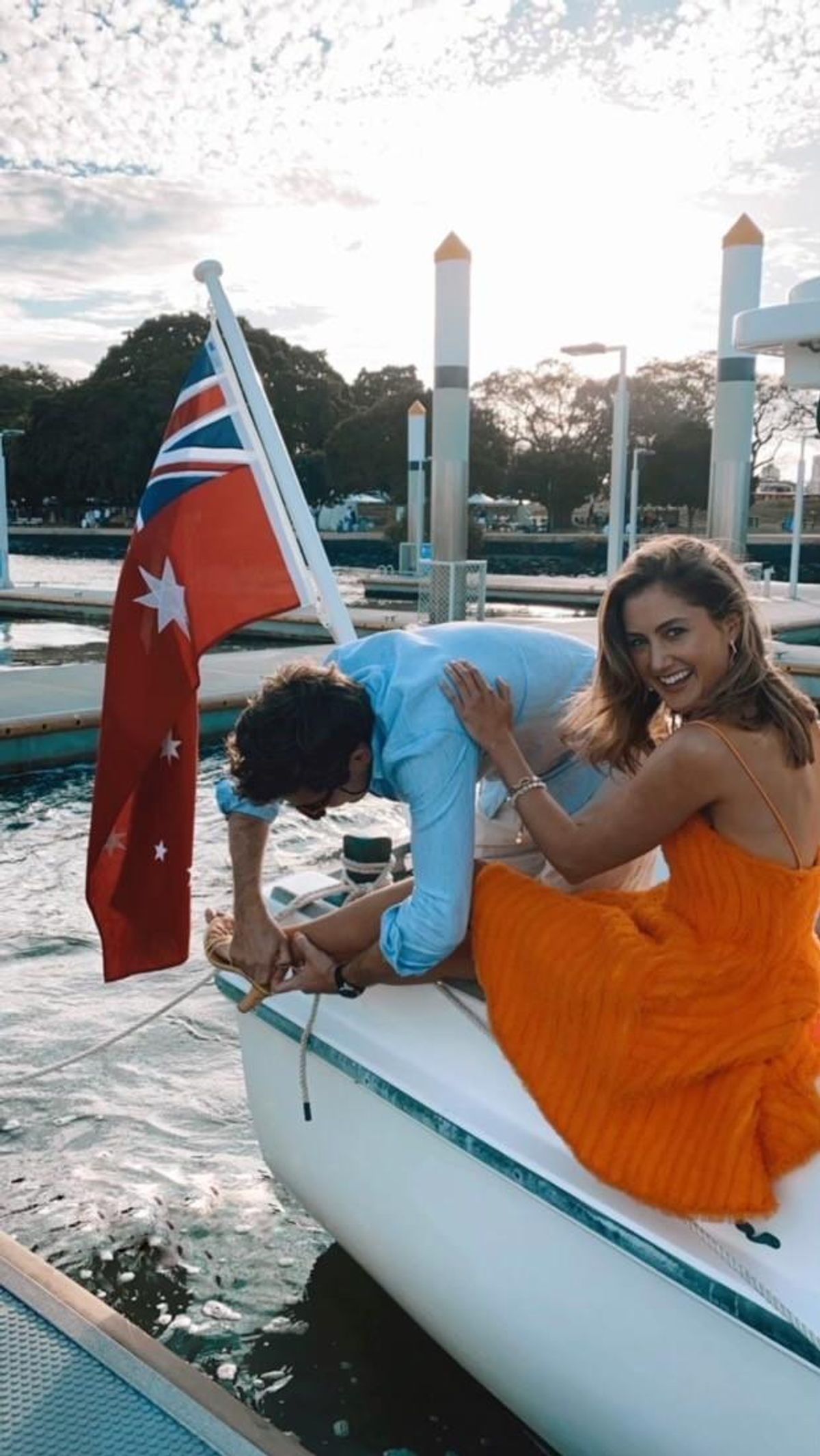 Aje Utopia Ruffle Mini Dress Orange Size 8 - Image 5