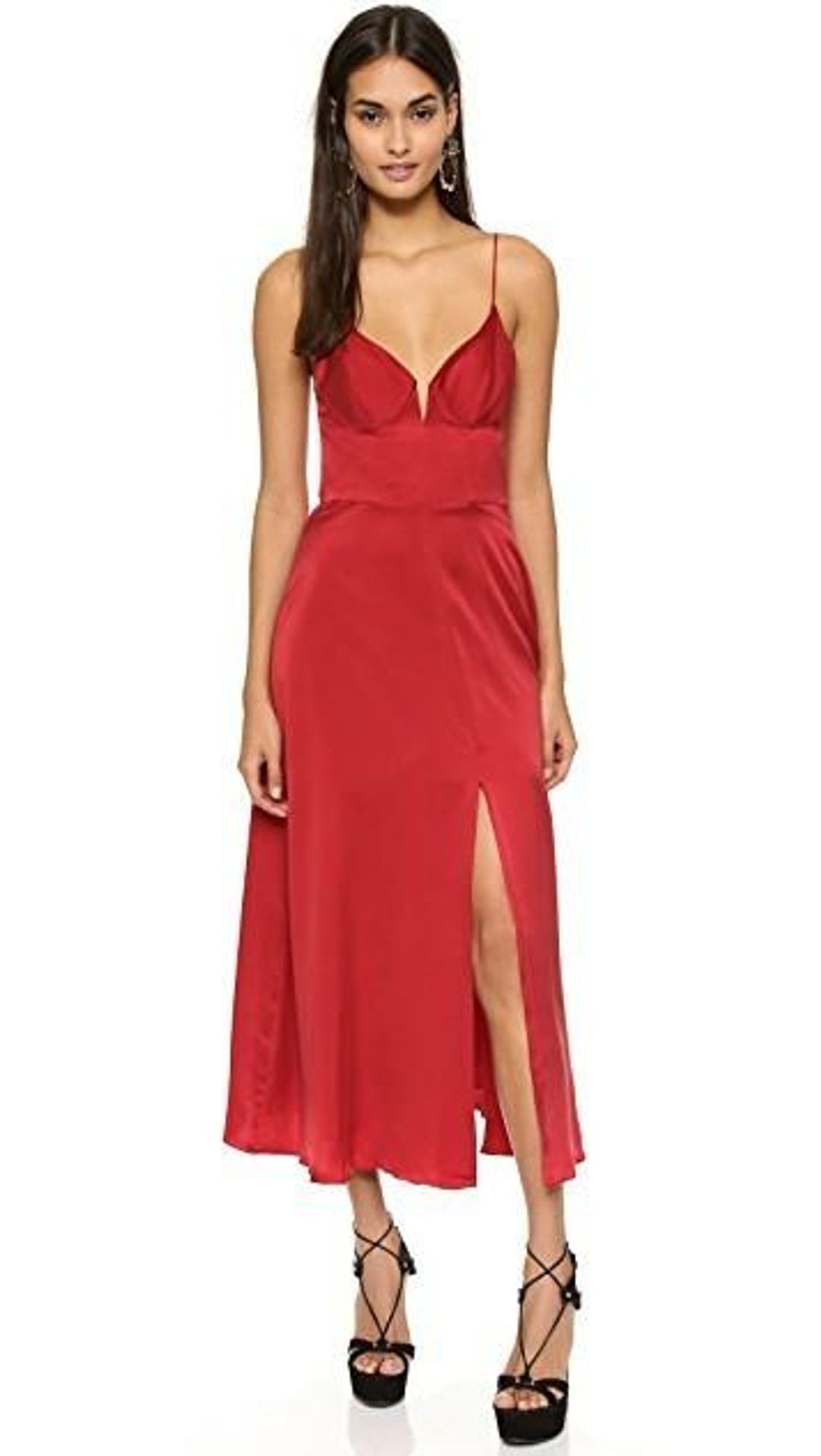 Zimmermann Sueded Bralette Midi Dress Red Size 6 for rent on The Volte - main image