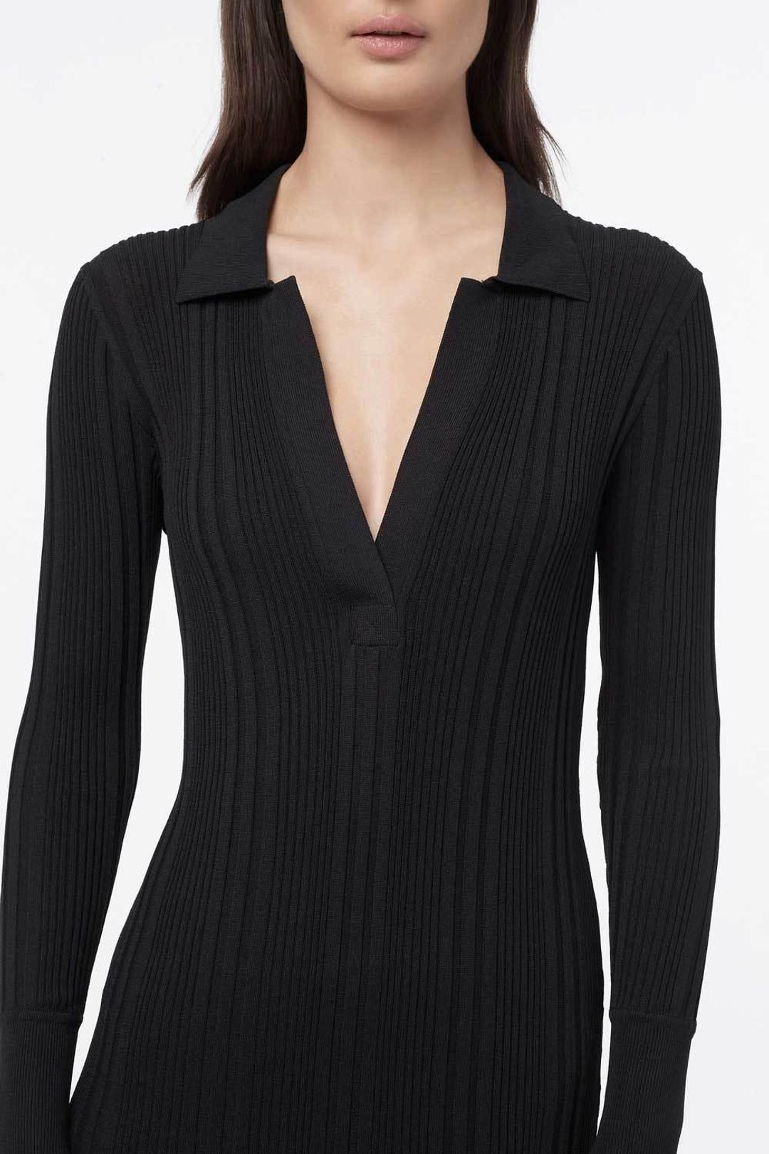 Manning Cartell Split Screen L/S Knit Dress Black Size 8 for rent on The Volte - main image