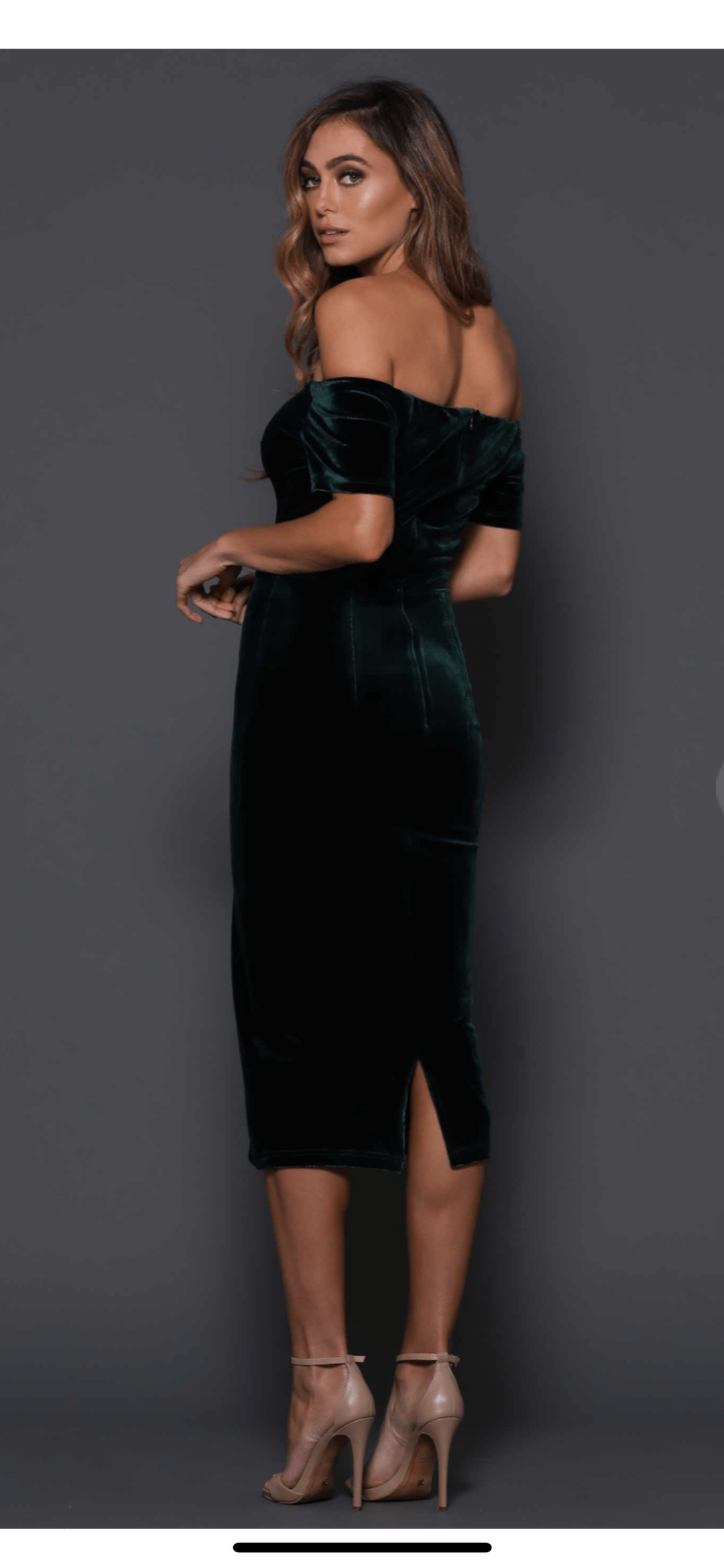 Elle Zeitoune French Emerald Green dress 10 for rent on The Volte - main image