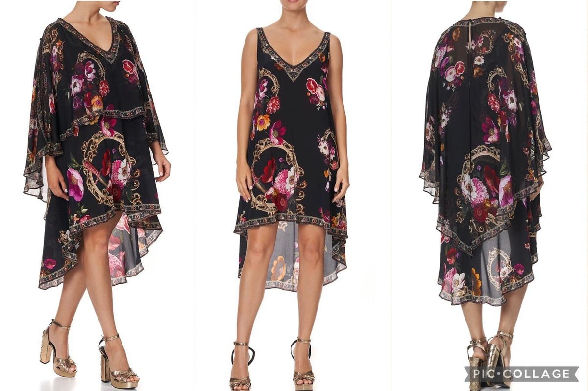 Camilla Mirror Mirror Cape Overlay Dress Black Size 12 - Image 5